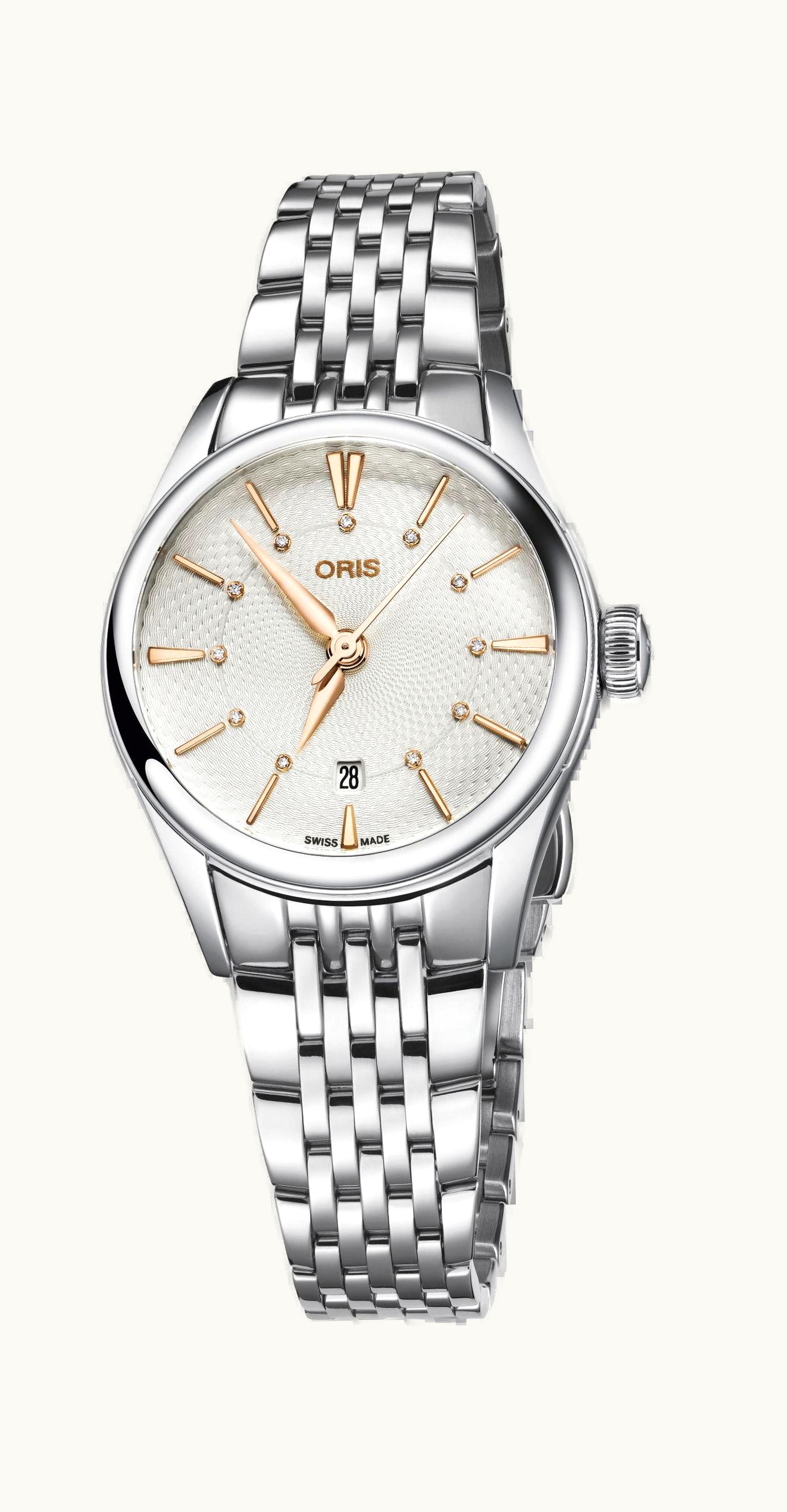 Oris Artelier Date Diamonds 28 Stainless Steel / Silver / Bracelet