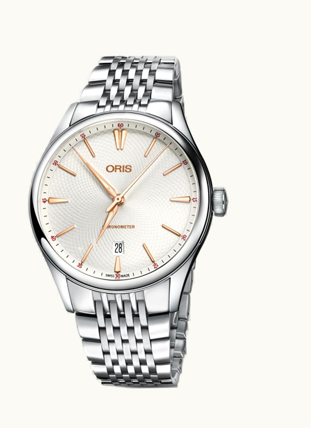 Oris Artelier Chronometer Date 40 Stainless Steel / Silver / Bracelet
