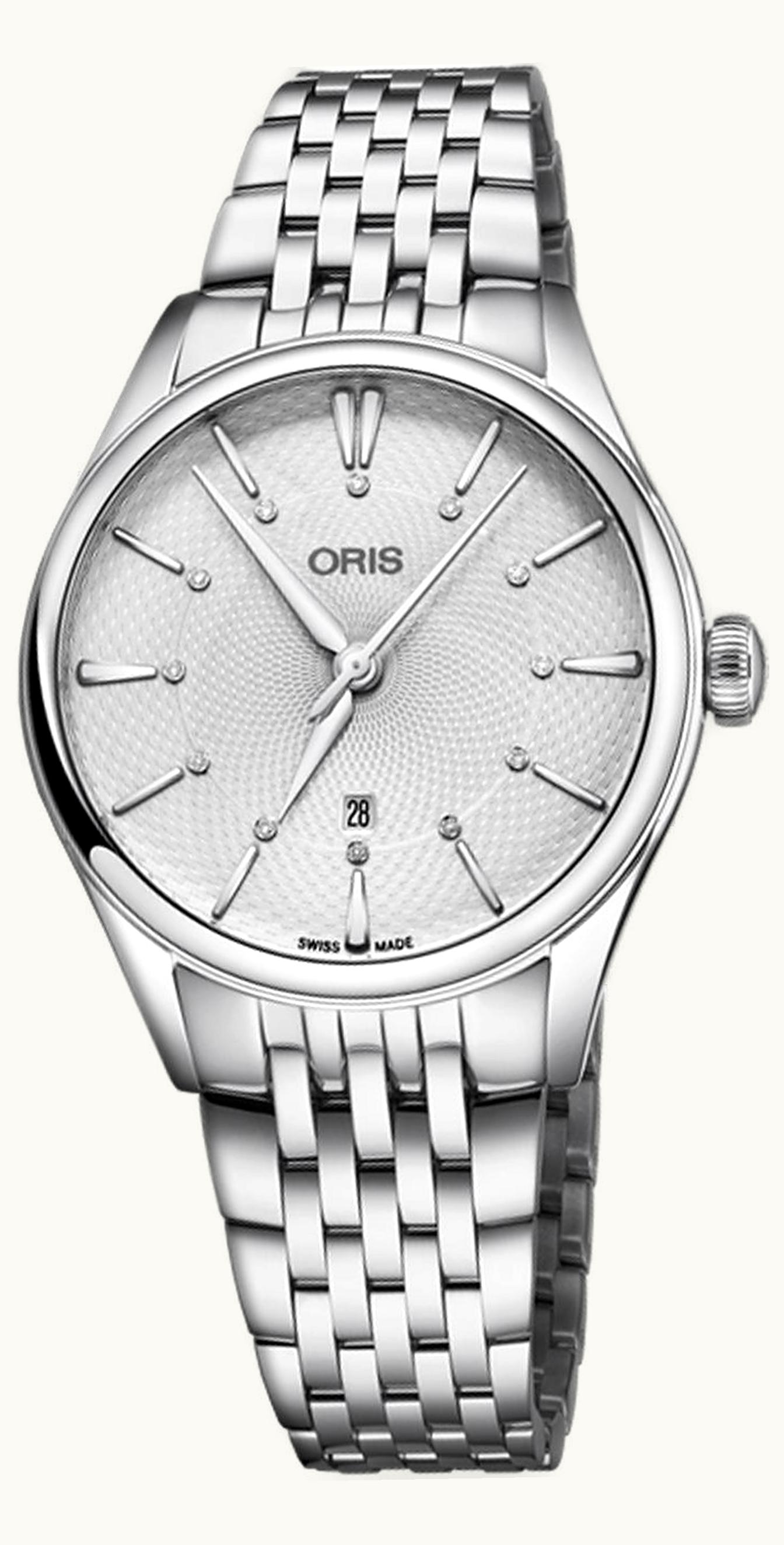 Oris Artelier Date Diamonds 28 Stainless Steel - Diamond / Grey