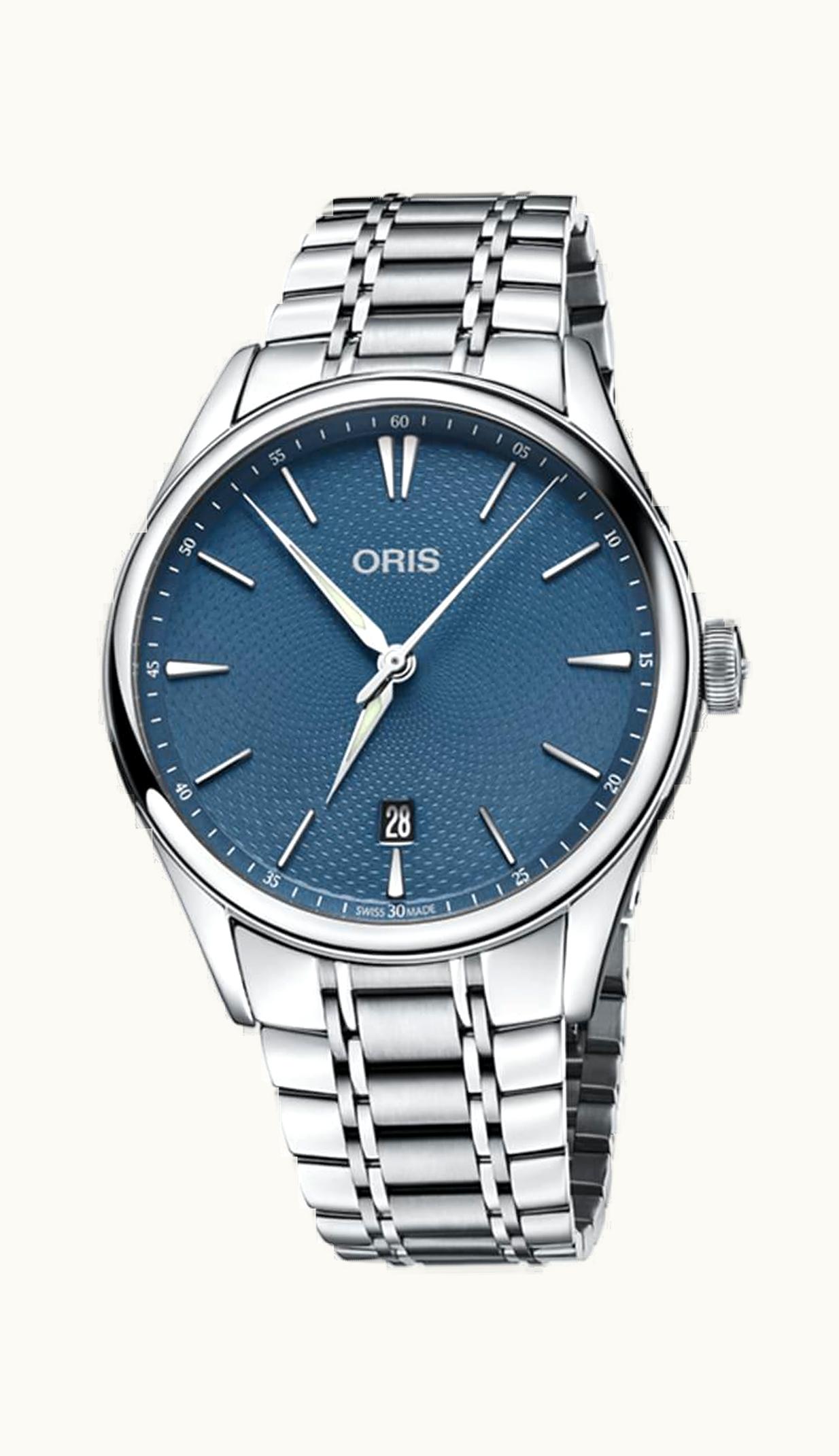 Oris Artelier Date 40 Stainless Steel / Blue / Bracelet
