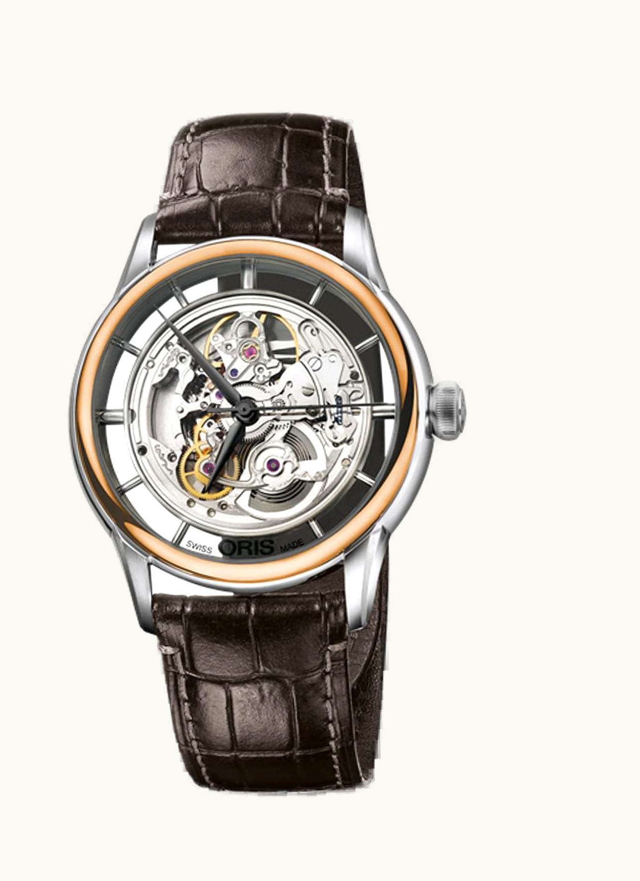 Oris Artelier Translucent Skeleton Stainless Steel - Rose Gold