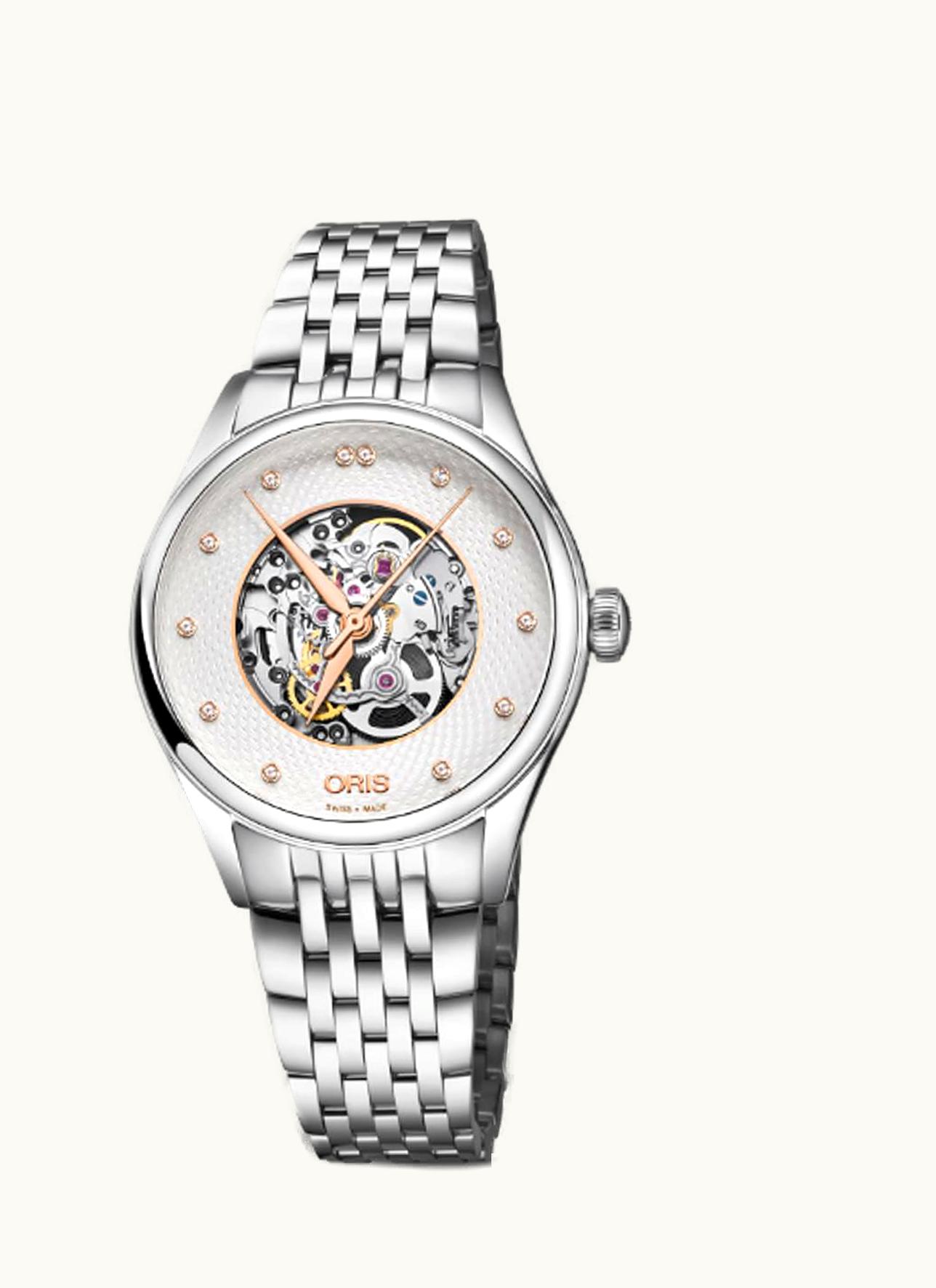 Oris Artelier Skeleton 33 Diamonds Stainless Steel