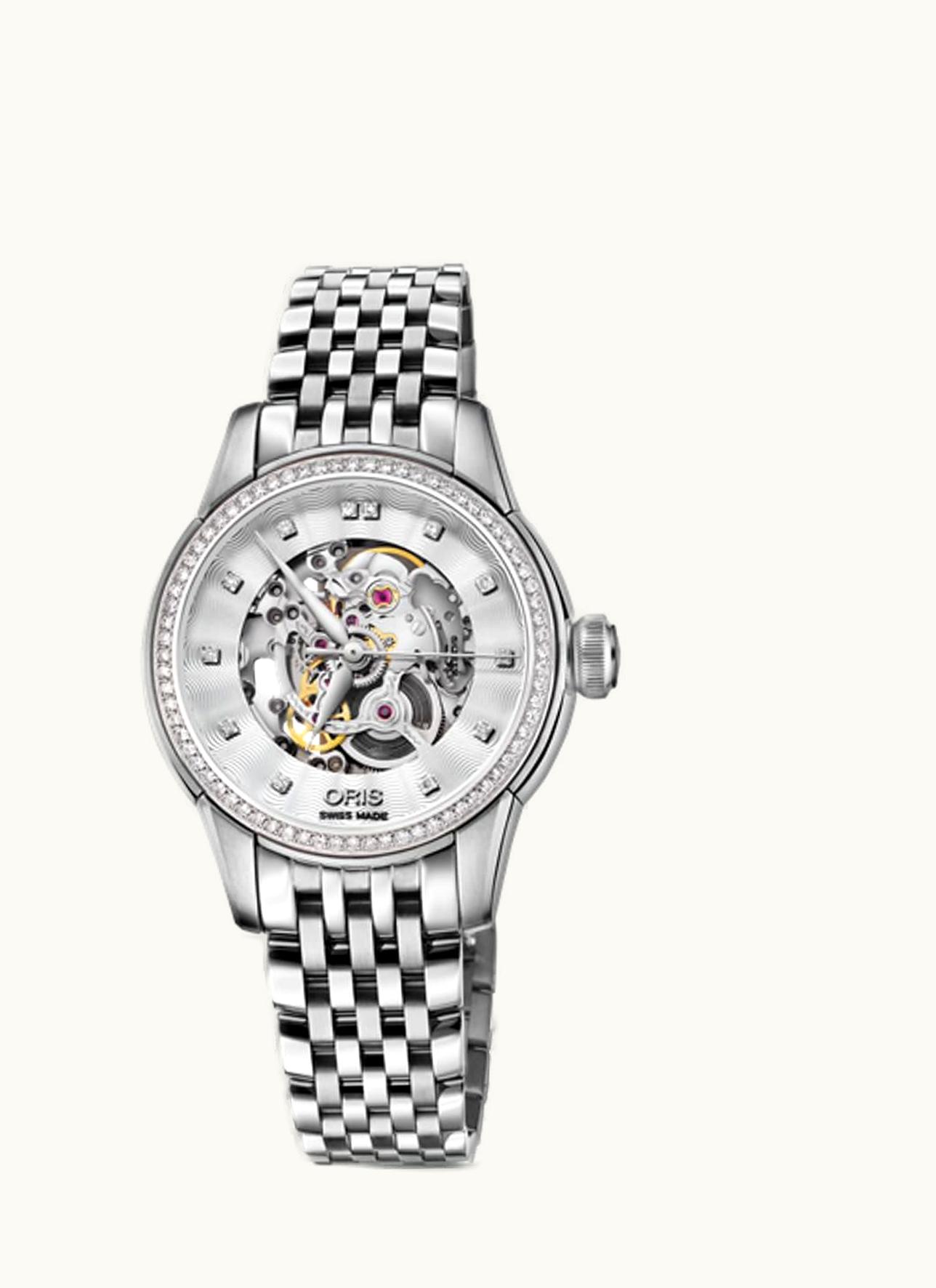 Oris Artelier Skeleton 31 Diamonds Stainless Steel - Diamond / Bracelet