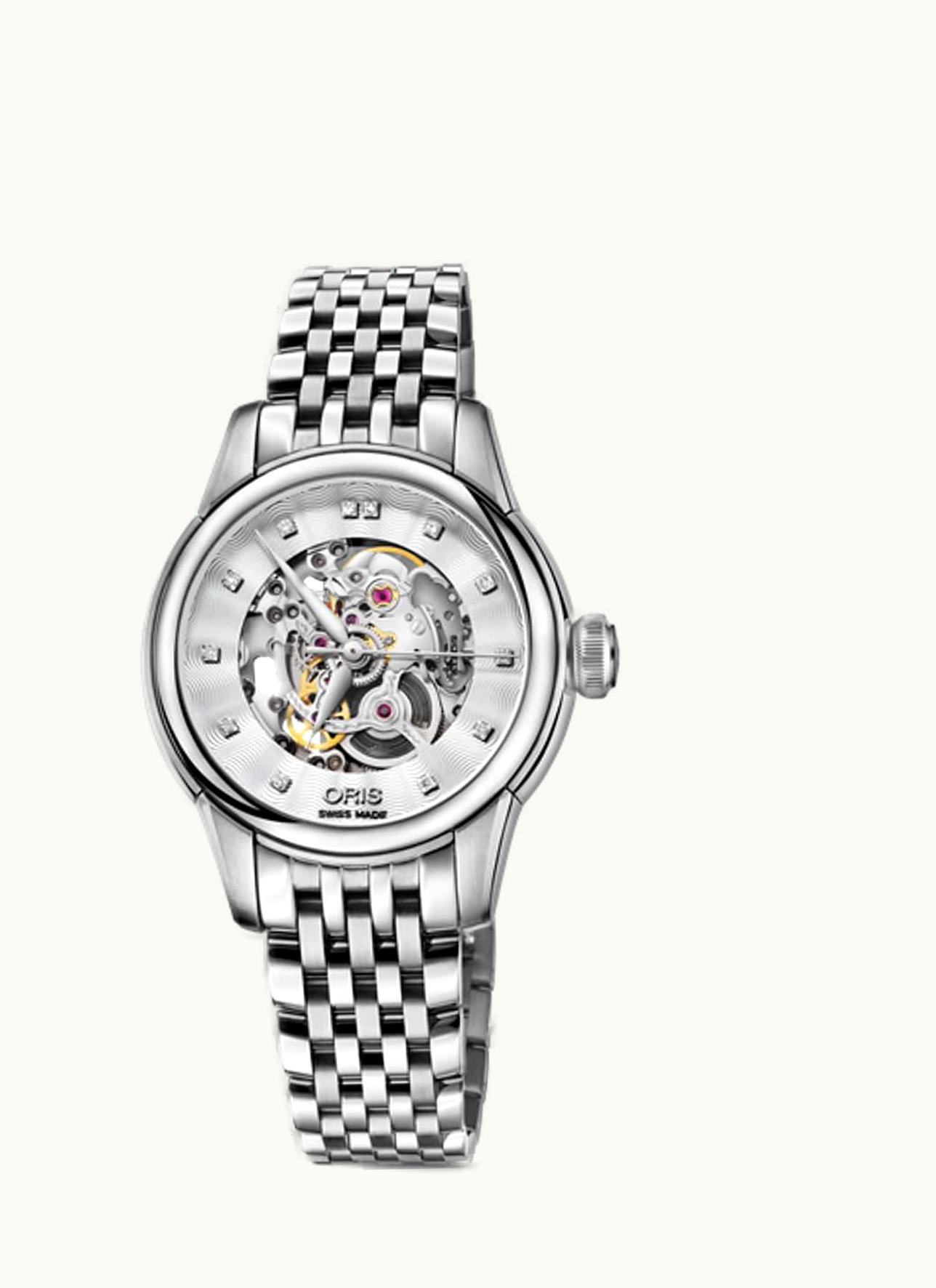 Oris Artelier Skeleton 31 Diamonds Stainless Steel / Bracelet