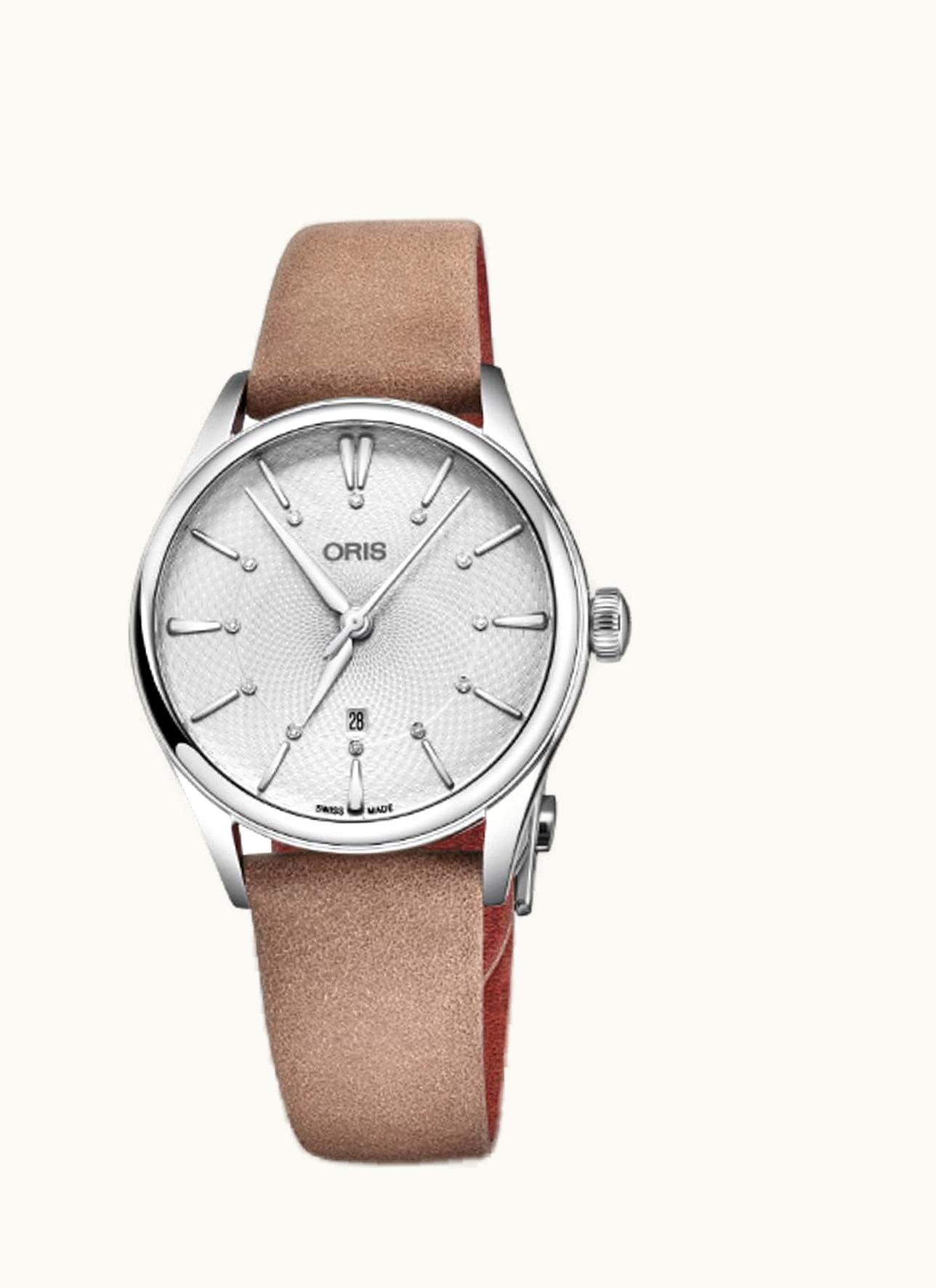 Oris Artelier Date Diamonds 33 Stainless Steel / Grey