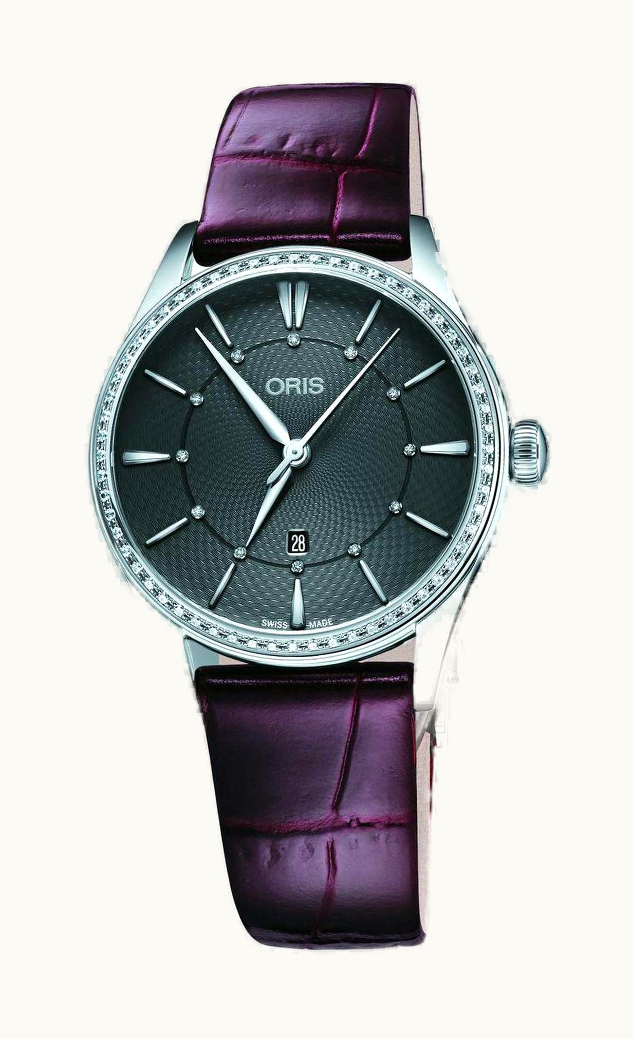 Oris Artelier Date Diamonds 33 Stainless Steel - Diamond / Grey