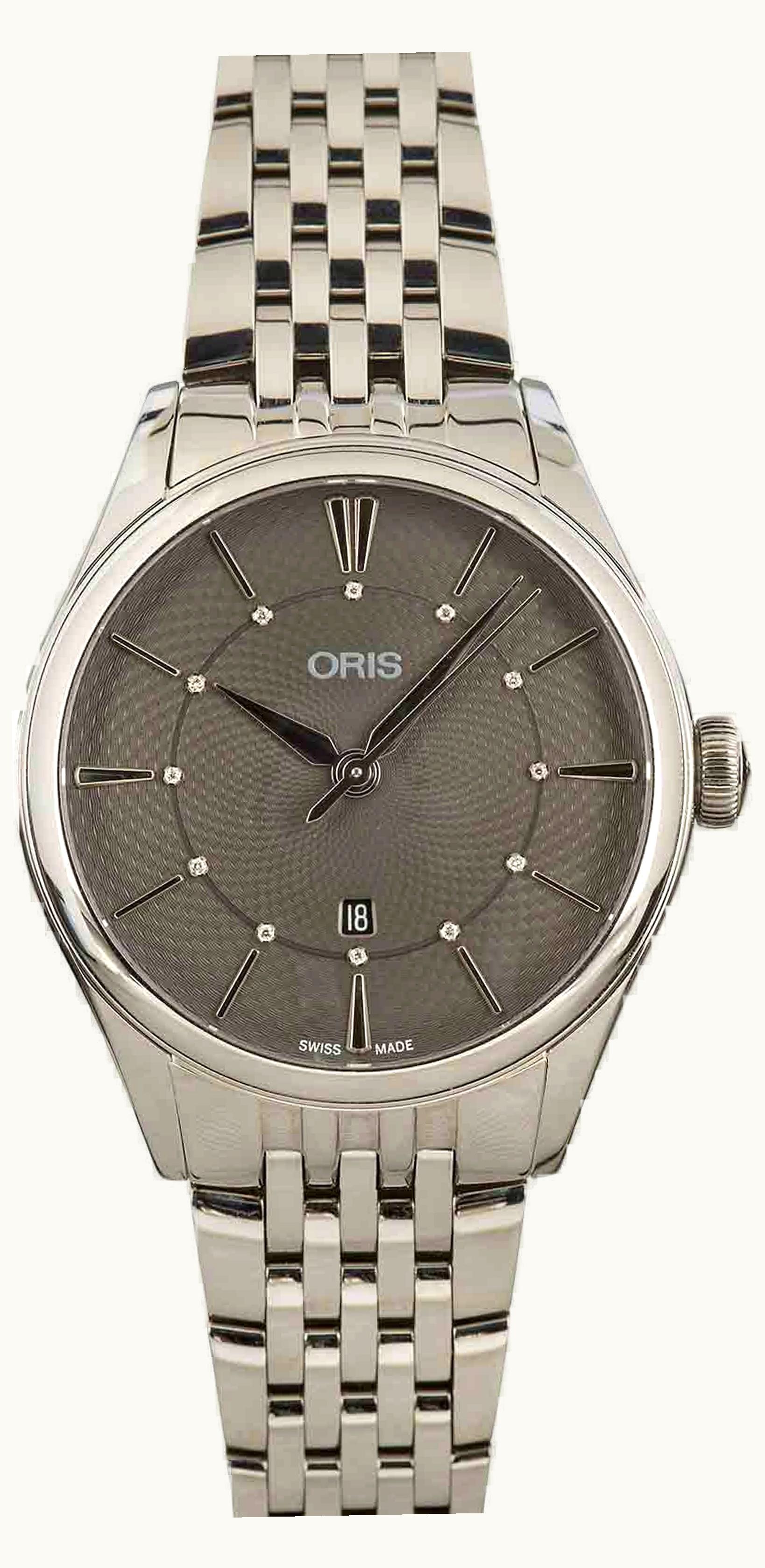 Oris Artelier Date Diamonds 33 Stainless Steel / Silver