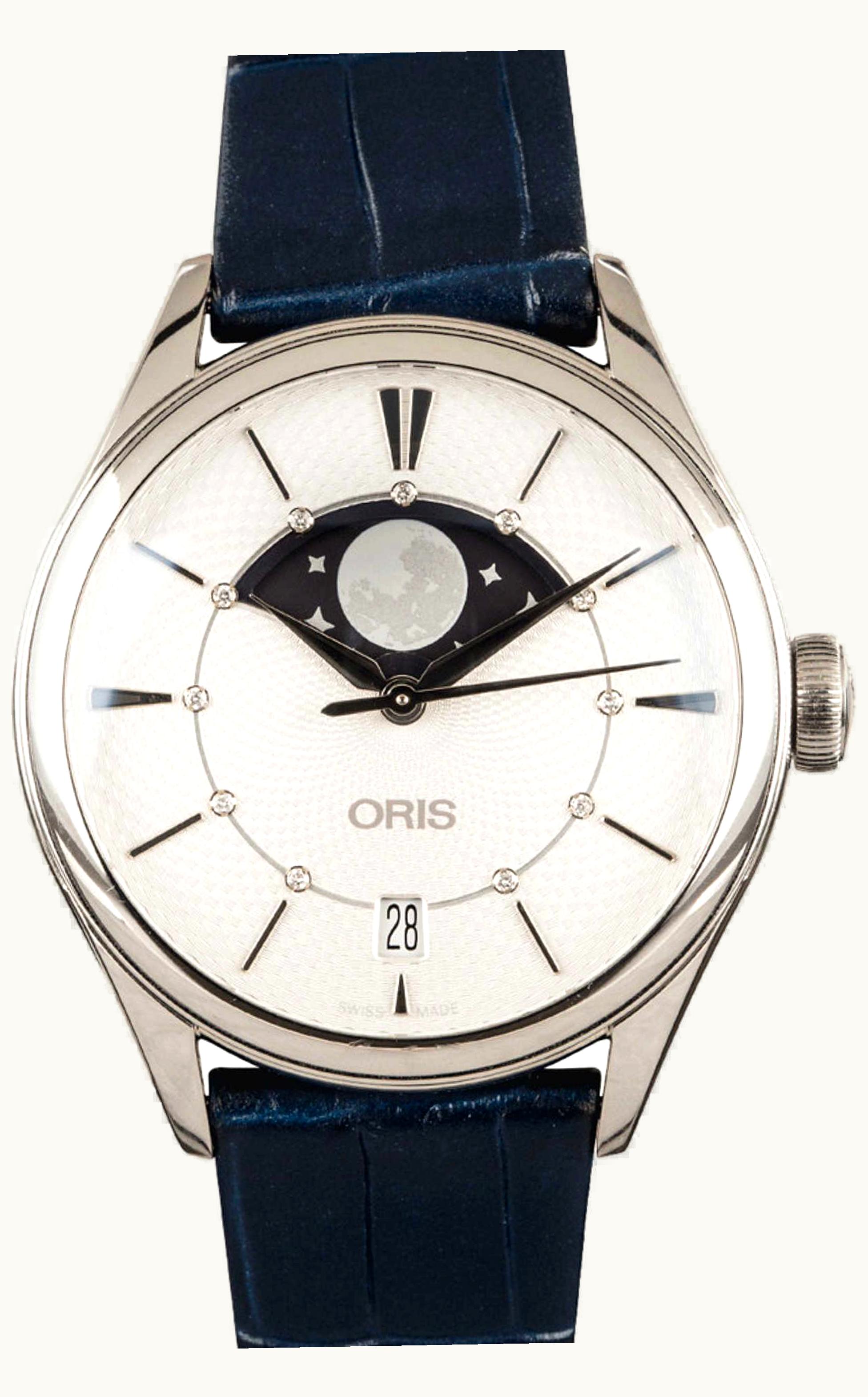 Oris Artelier Grande Lune Date 36 Stainless Steel / Silver