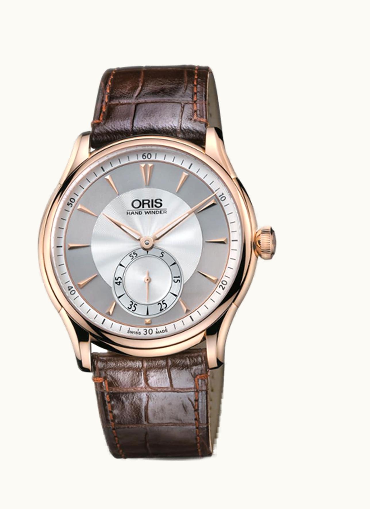 Oris Artelier Hand Winding Small Second 40 Rose Gold / Silver