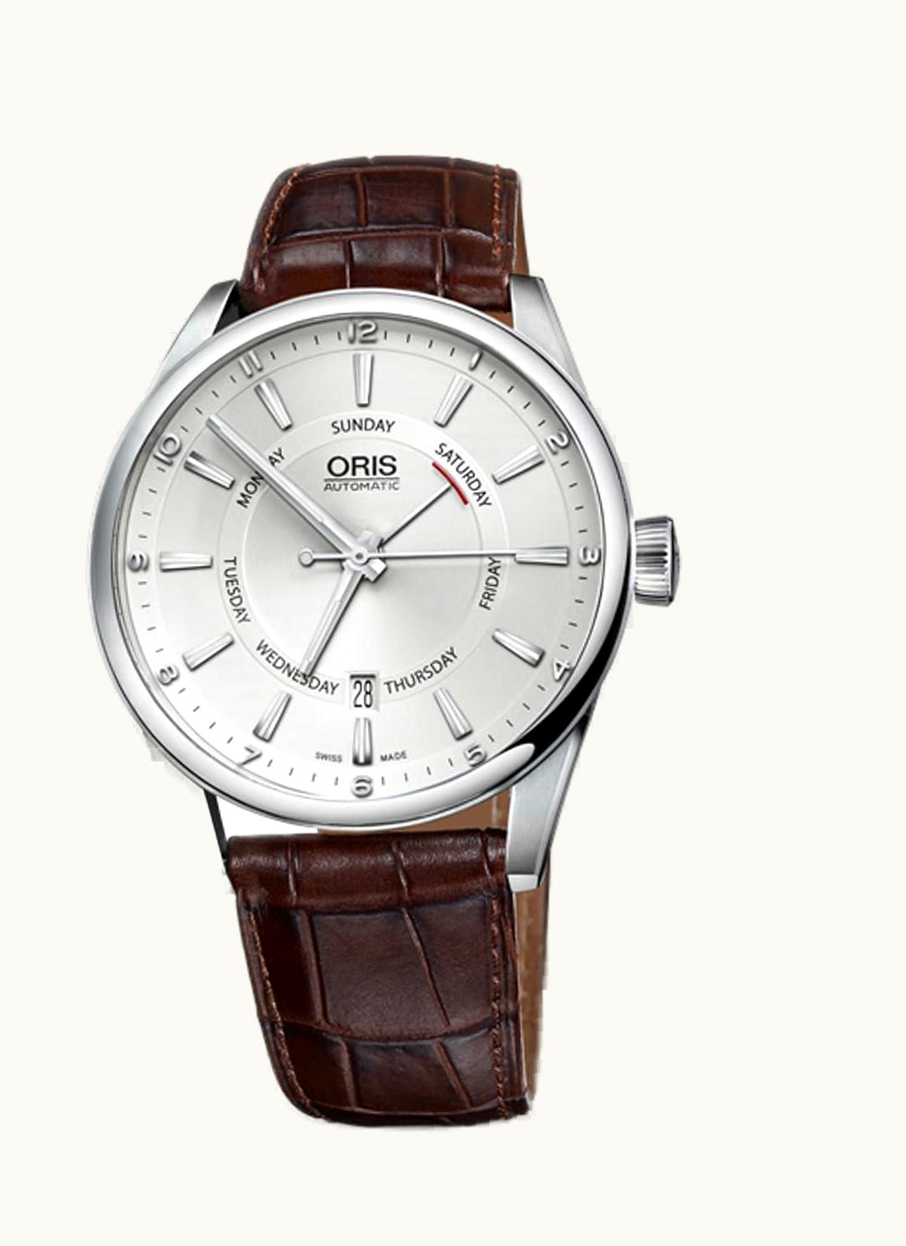 Oris Artix Pointer Day Date Stainless Steel / Silver