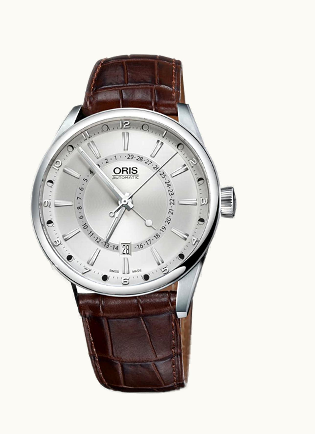 Oris Artix Pointer Moon Date Stainless Steel / Silver
