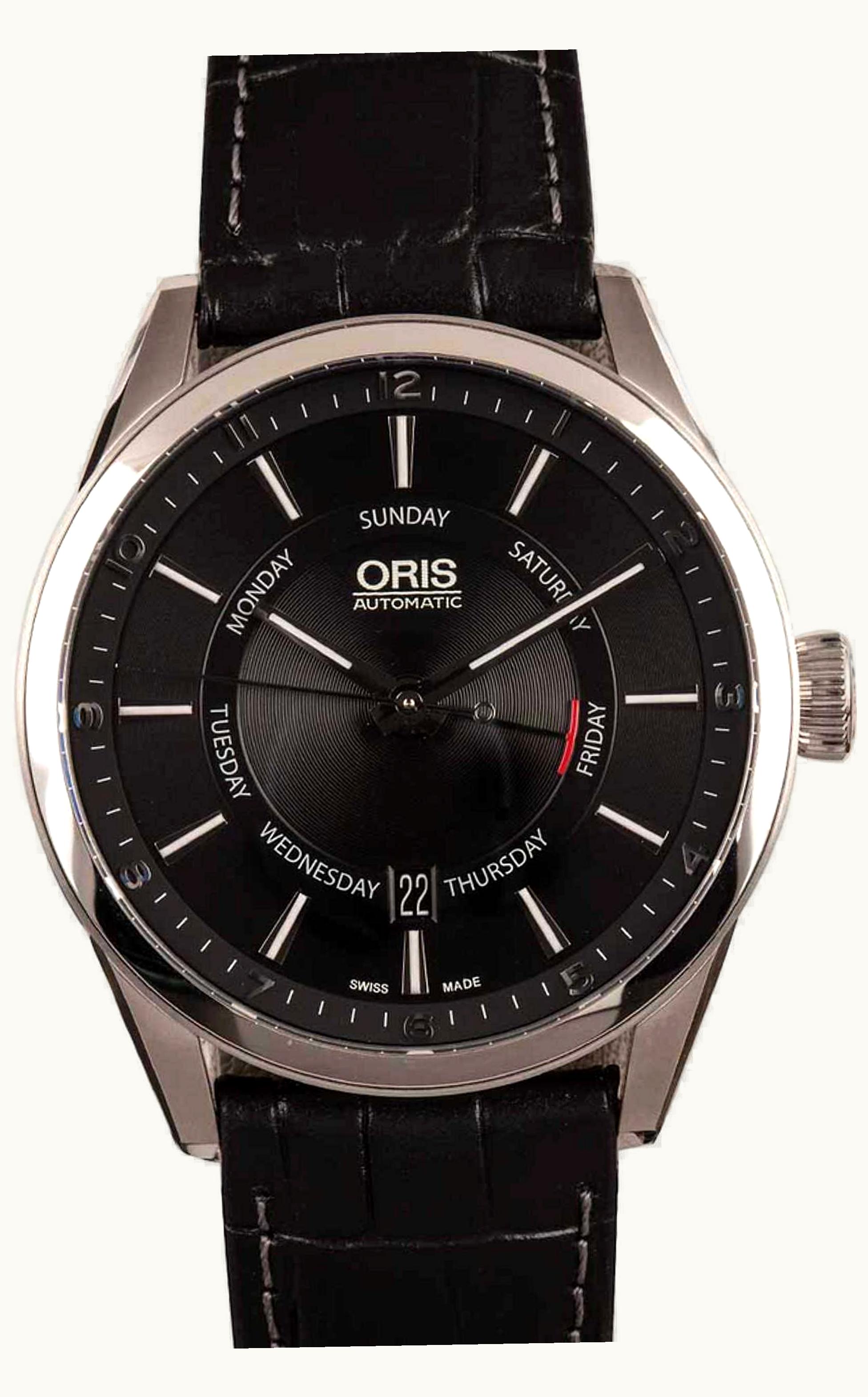 Oris Artix Pointer Day Date Stainless Steel / Black