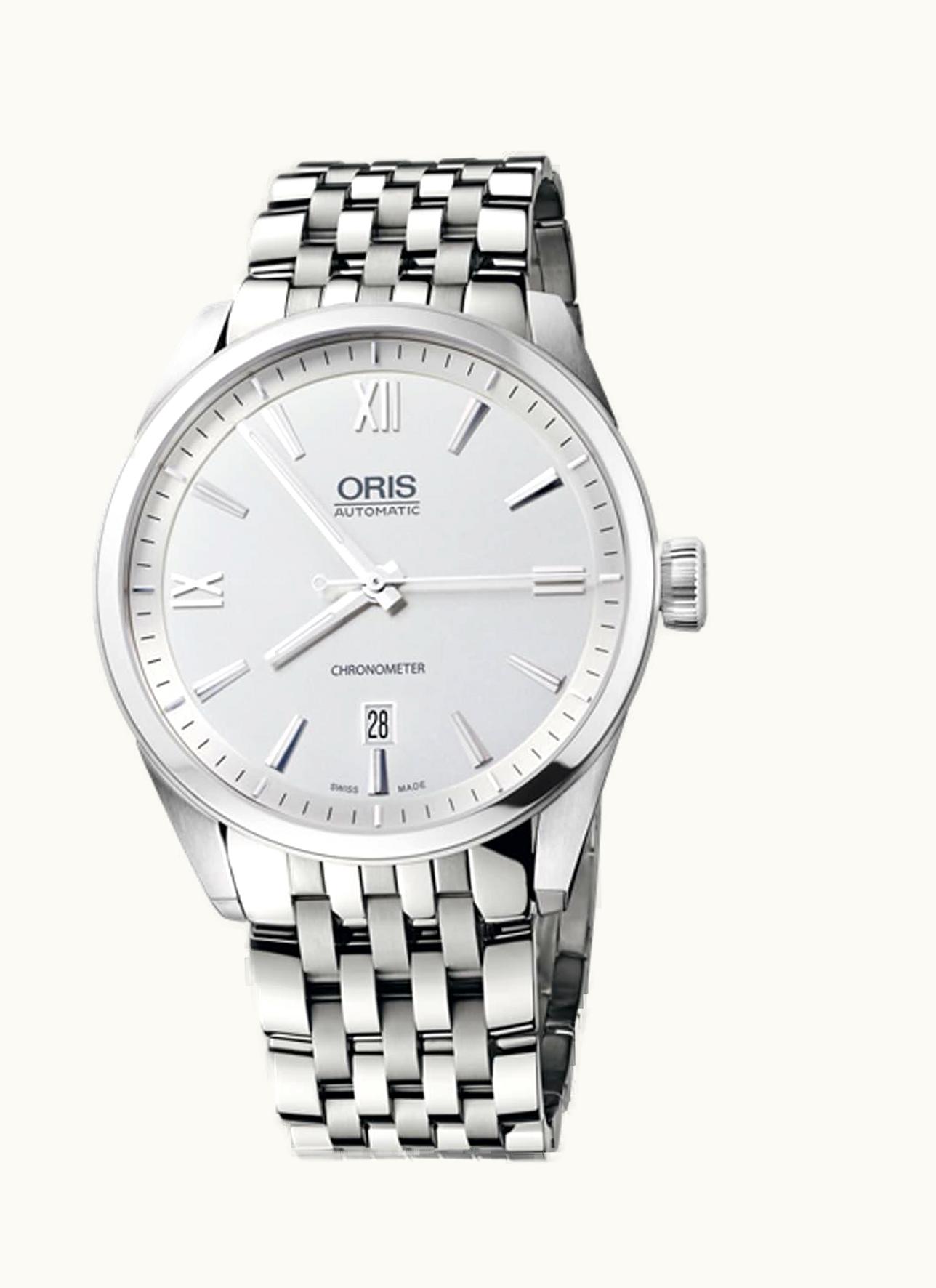 Oris Artix Chronometer Date Stainless Steel / Silver / Bracelet