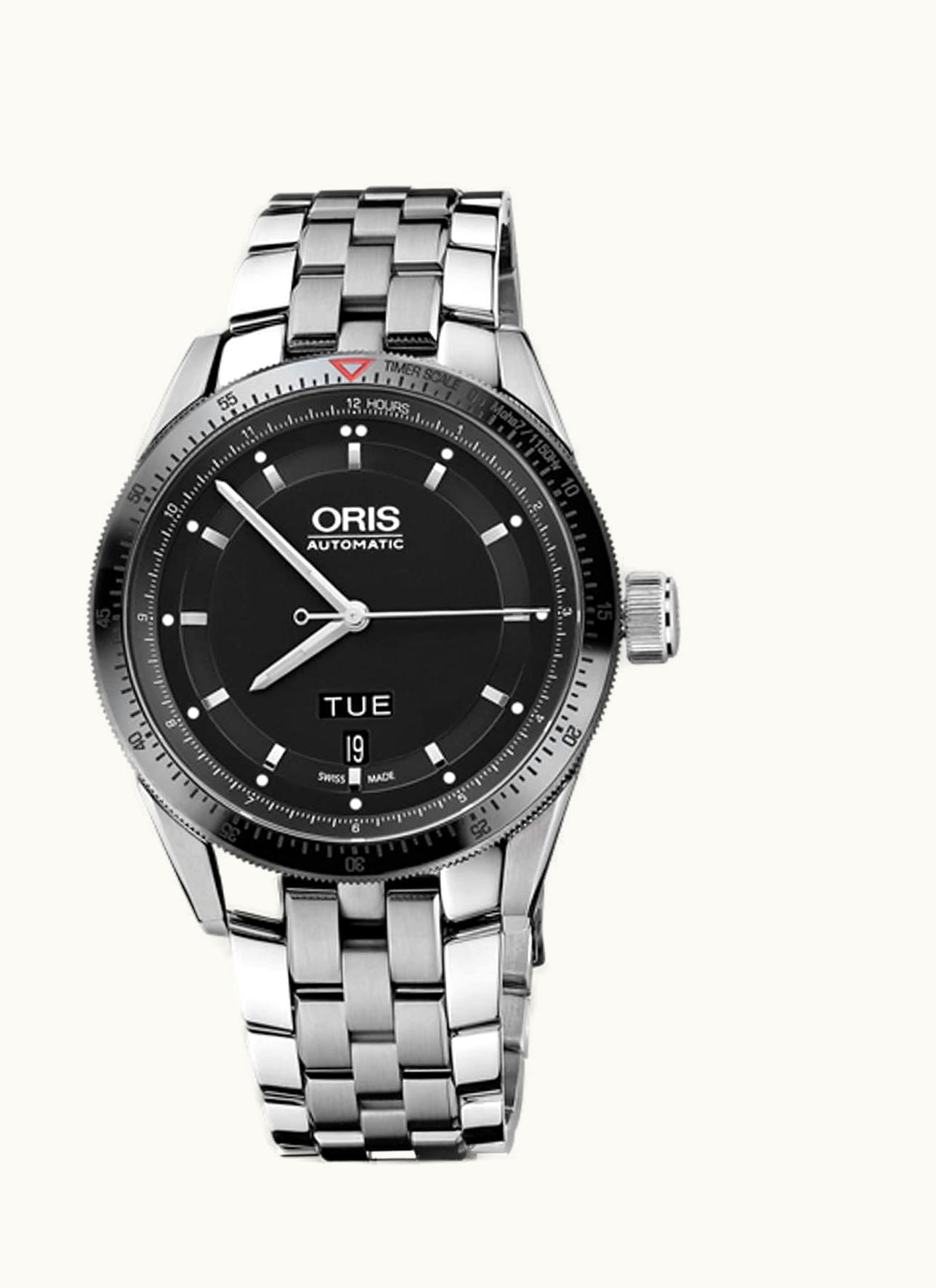 Oris Artix GT Day Date Stainless Steel - Ceramic / Black / Bracelet