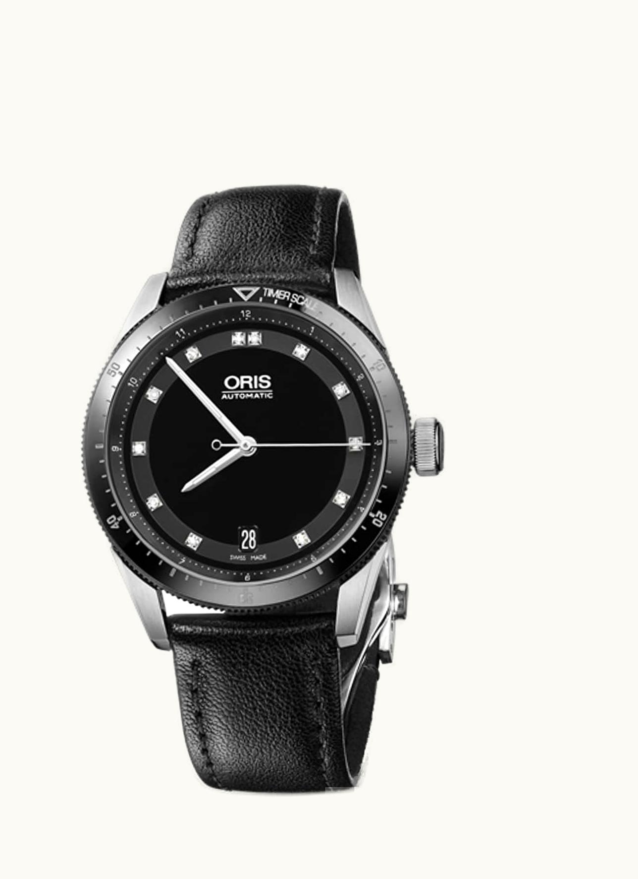 Oris Artix GT Date Stainless Steel - Ceramic / Black - Diamond