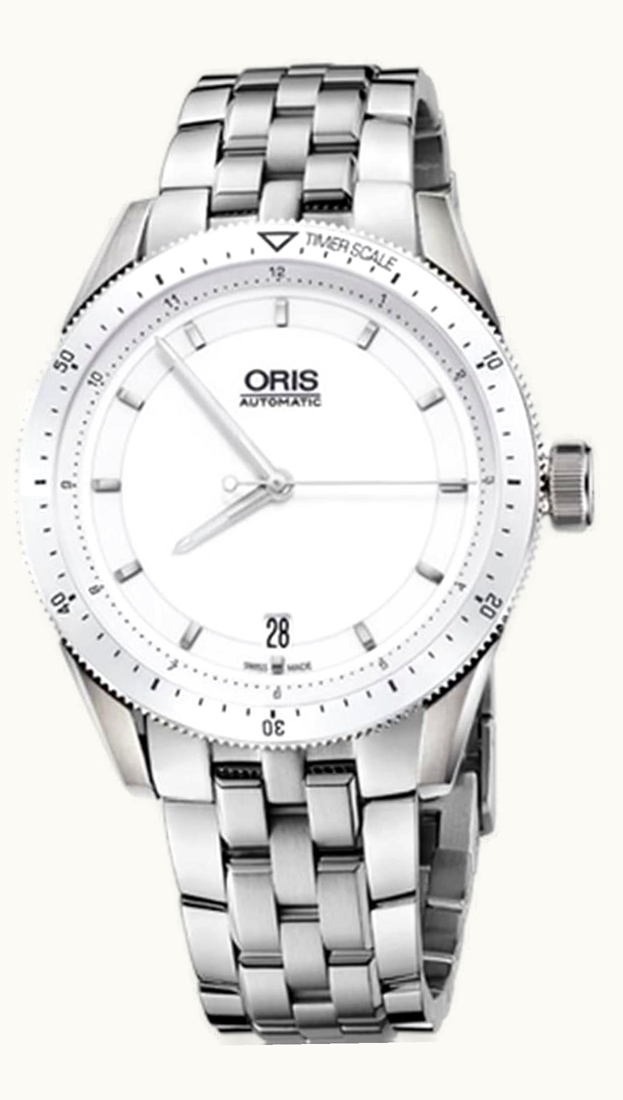 Oris Artix GT Date Stainless Steel - Ceramic / White / Bracelet