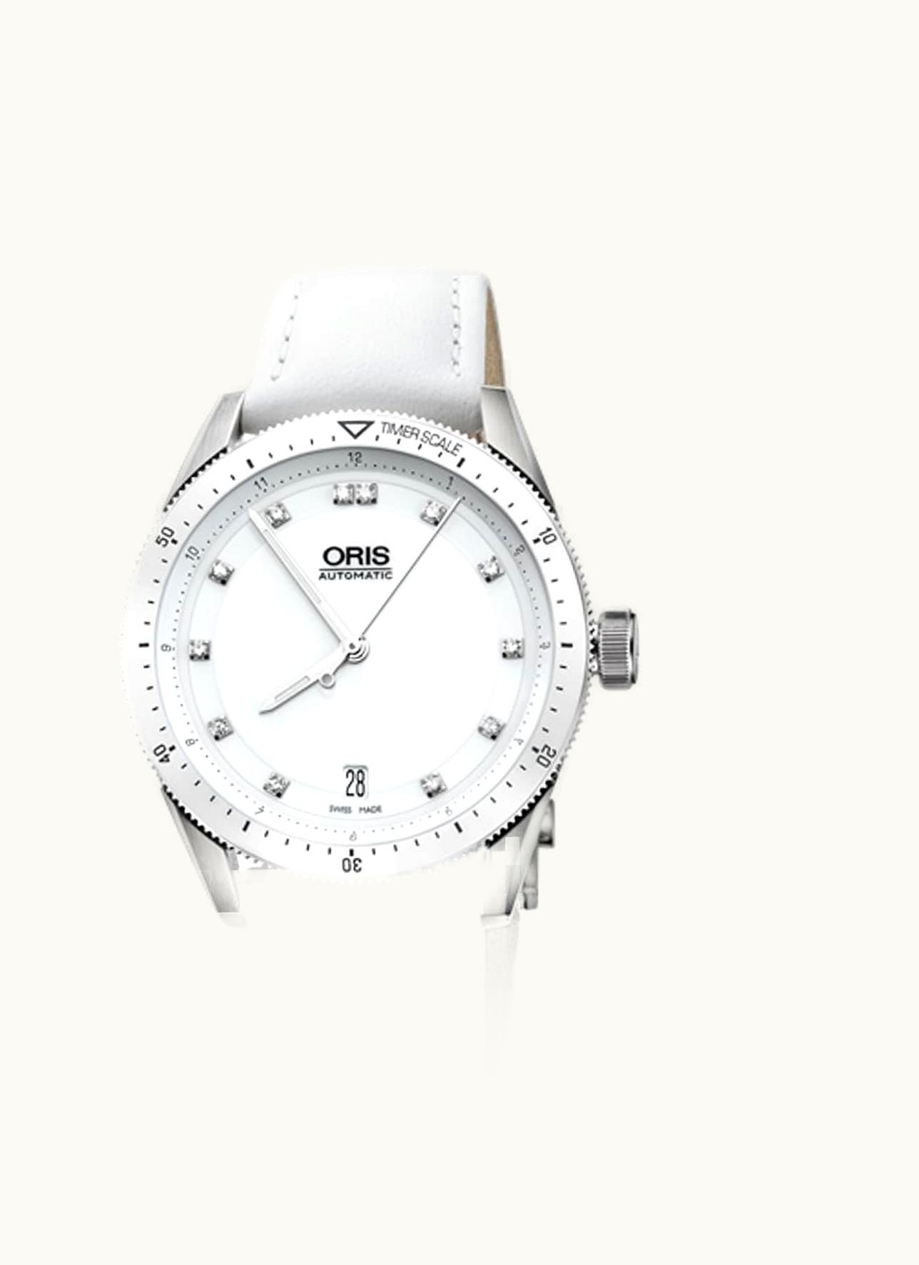 Oris Artix GT Date Stainless Steel - Ceramic / White - Diamond