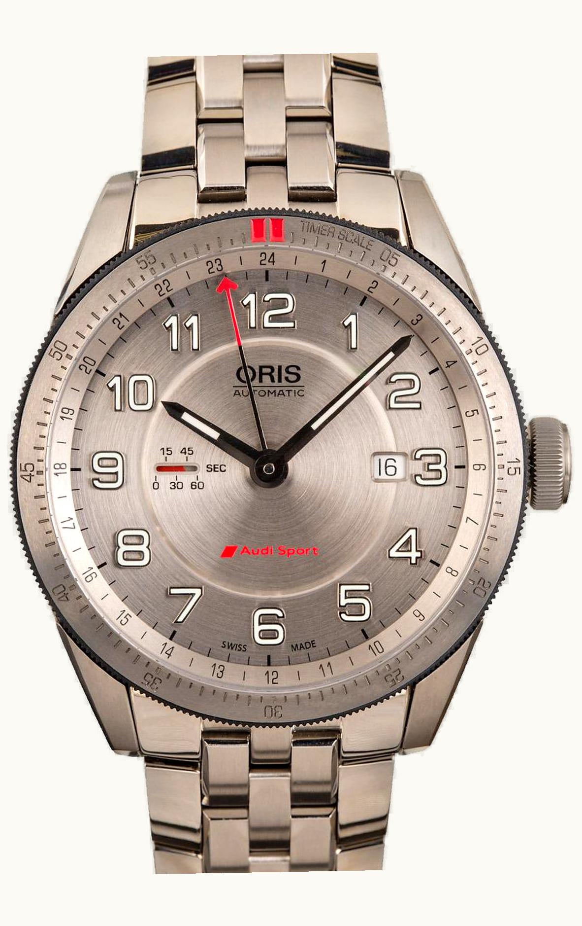 Oris Audi Sport GMT Stainless Steel / Silver / Bracelet