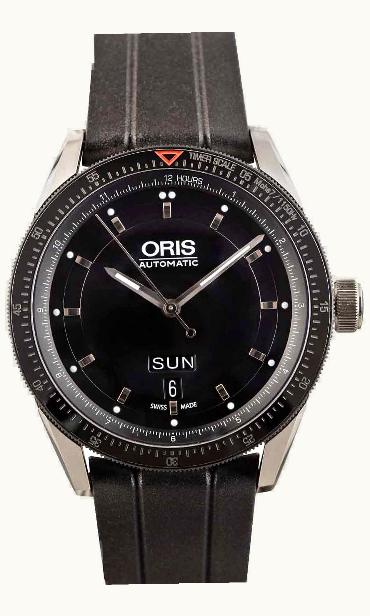 Oris Artix GT Day Date Stainless Steel - Ceramic / Black / Rubber