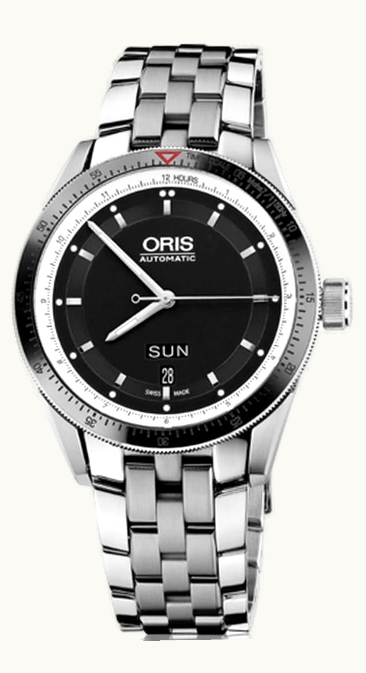 Oris Artix GT Day Date Stainless Steel - Ceramic / Black / Bracelet