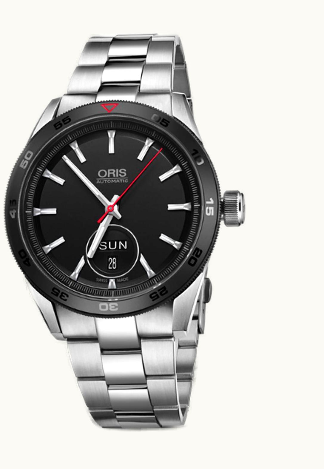 Oris Artix GT Day Date Stainless Steel - Ceramic / Black / Bracelet