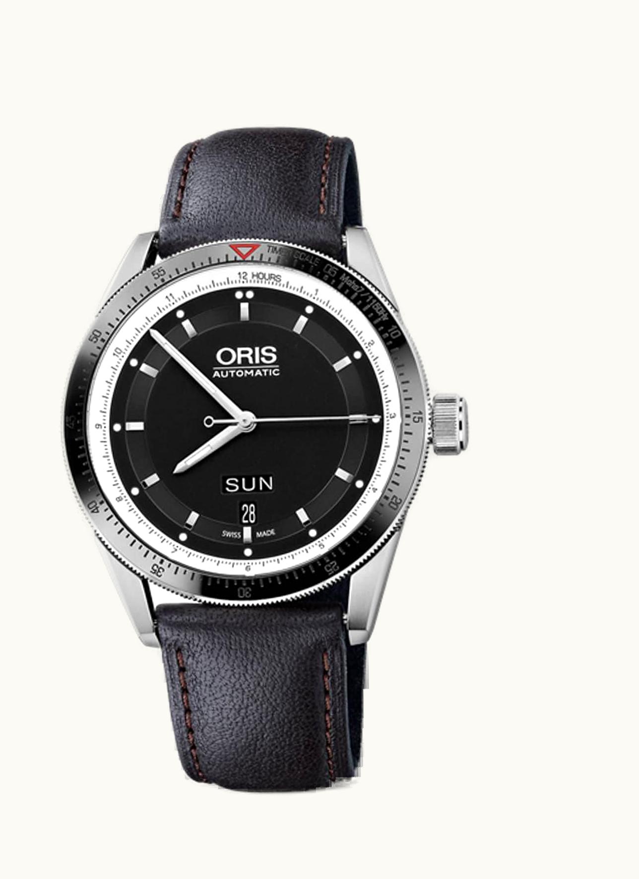 Oris Artix GT Day Date Stainless Steel - Ceramic / Black