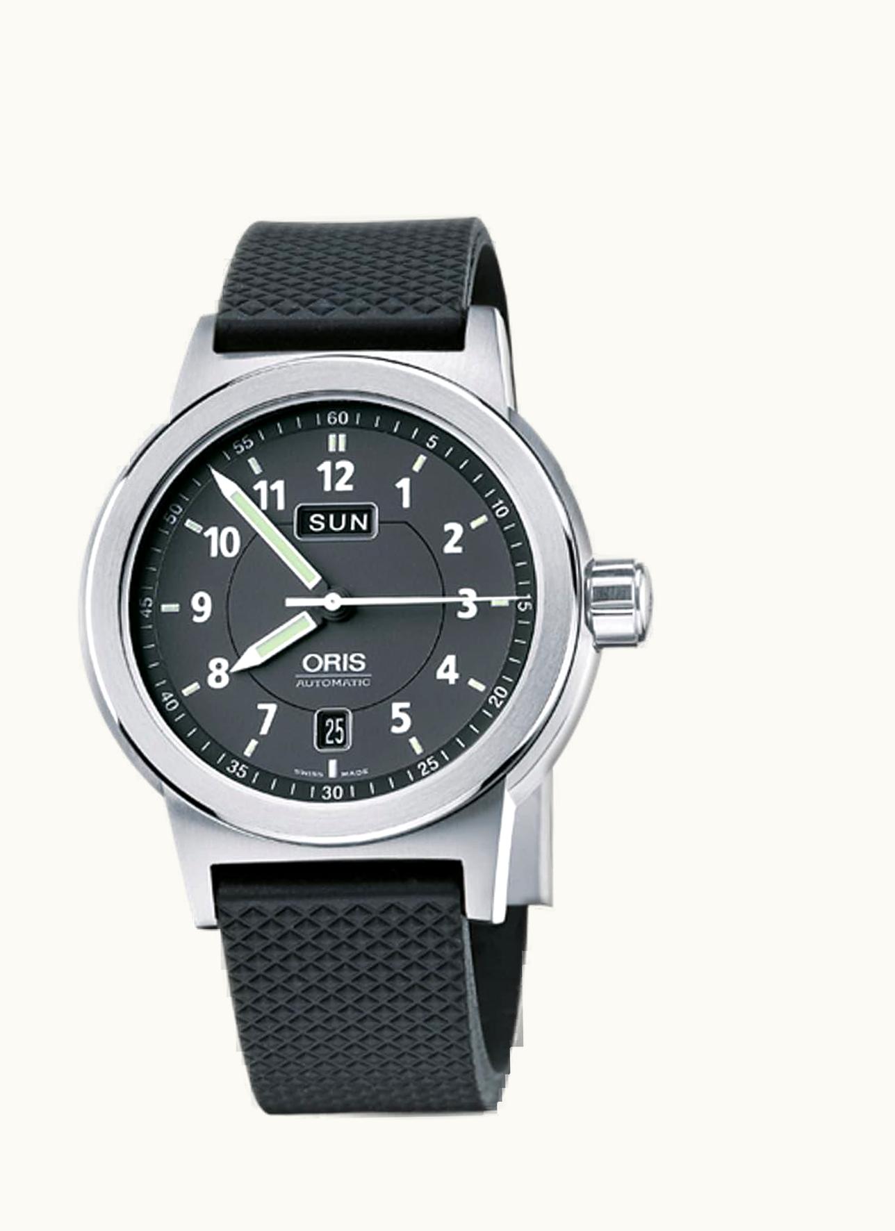 Oris BC3 Day Date 40 Stainless Steel / Black / Rubber