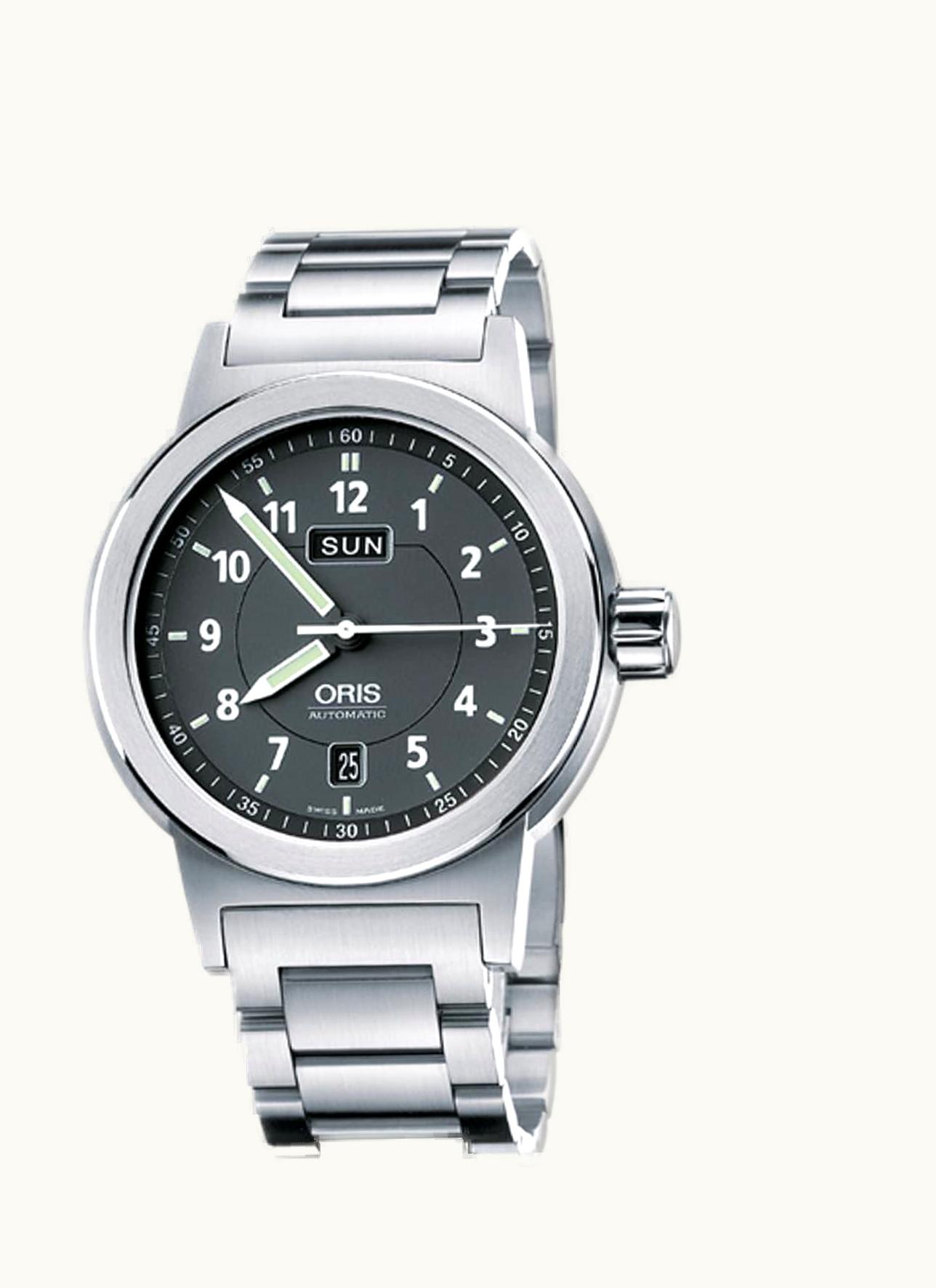 Oris BC3 Day Date 42 Stainless Steel / Black / Bracelet