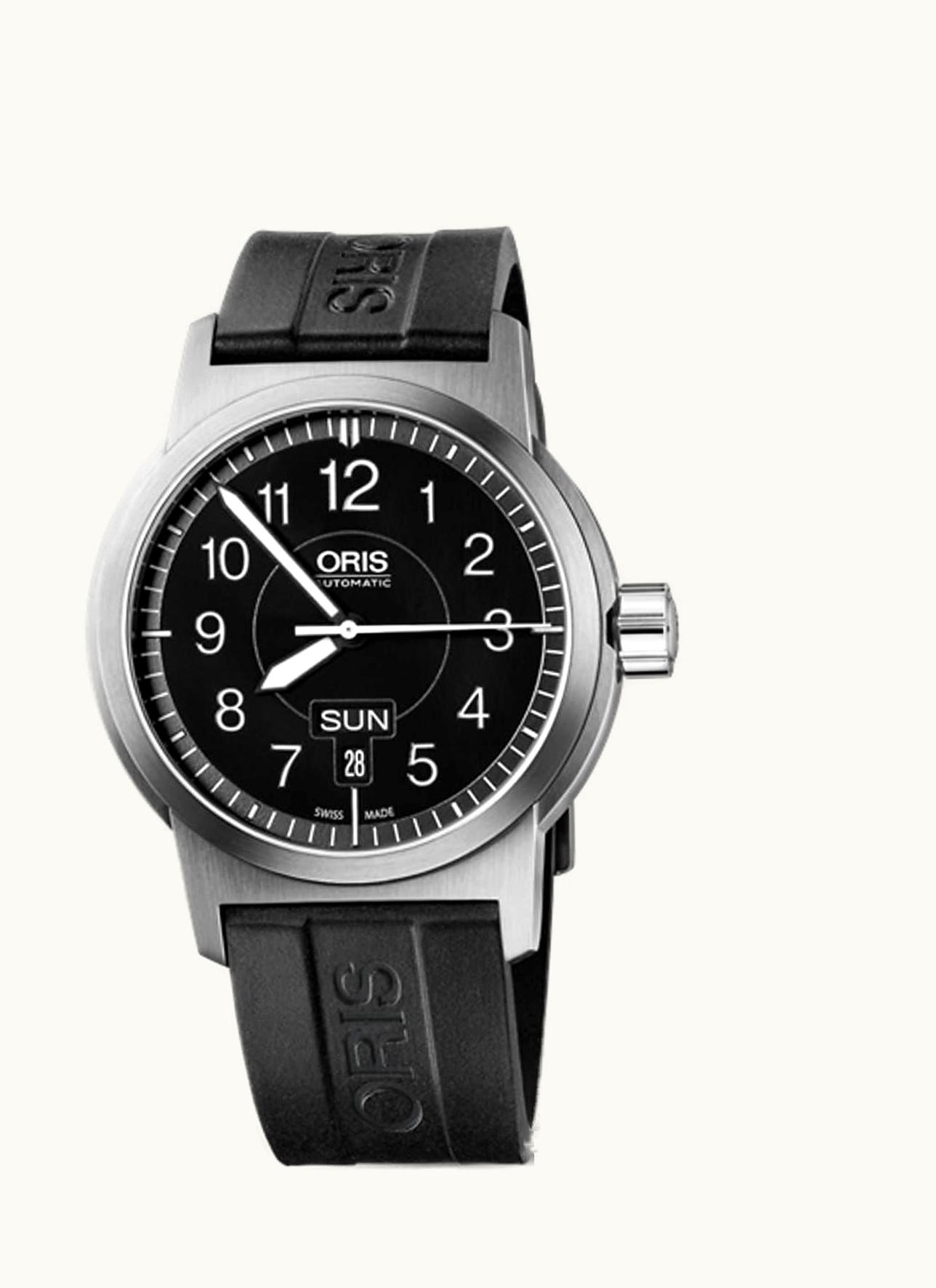 Oris BC3 Sportsman Day Date Stainless Steel / Black / Rubber