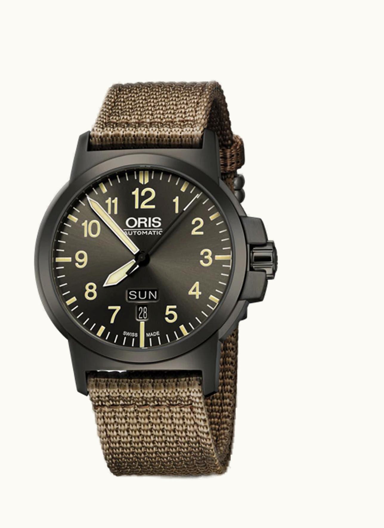 Oris BC3 Advanced Day Date DLC / Grey / Fabric