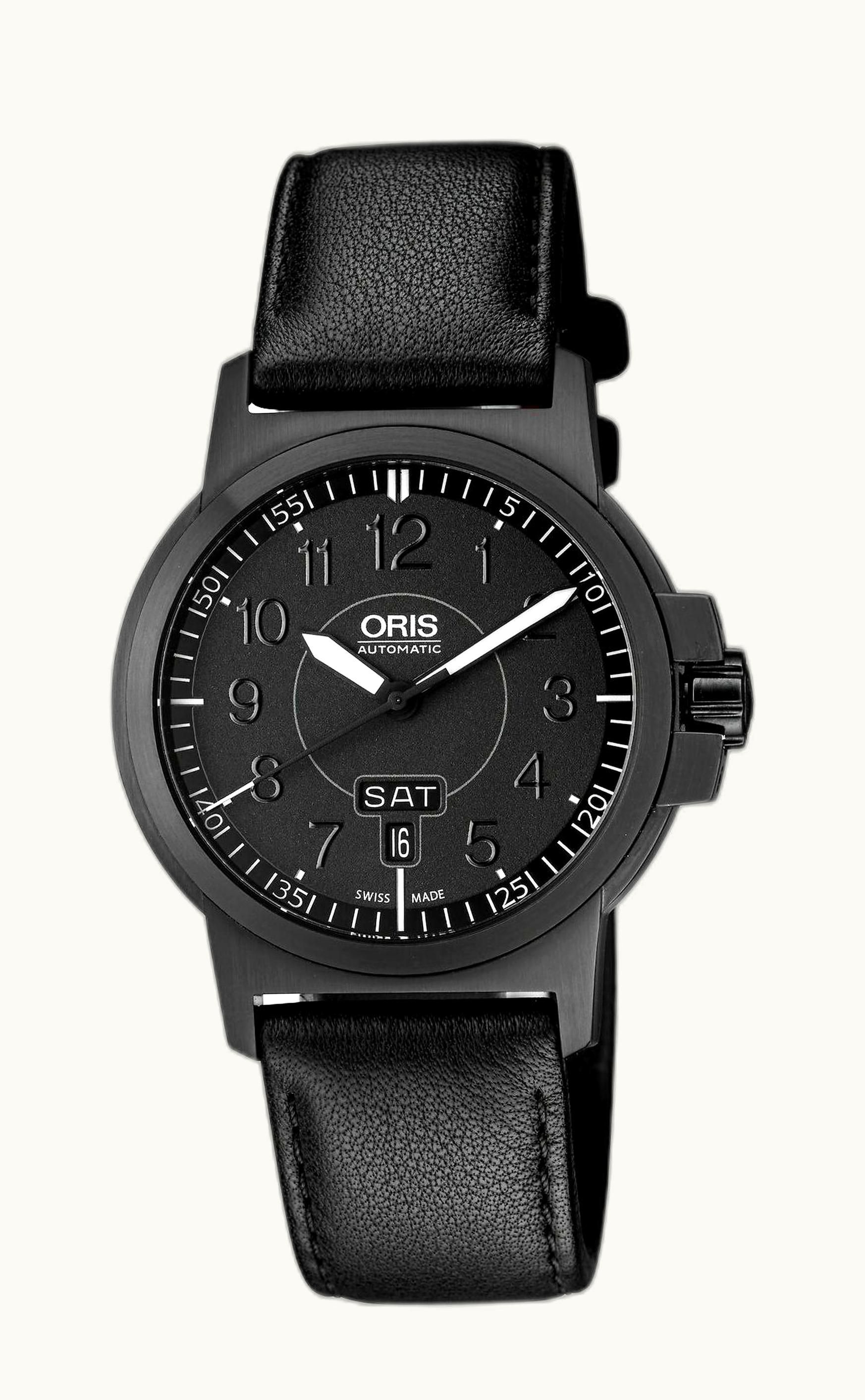 Oris BC3 Advanced Day Date DLC / Black / Leather