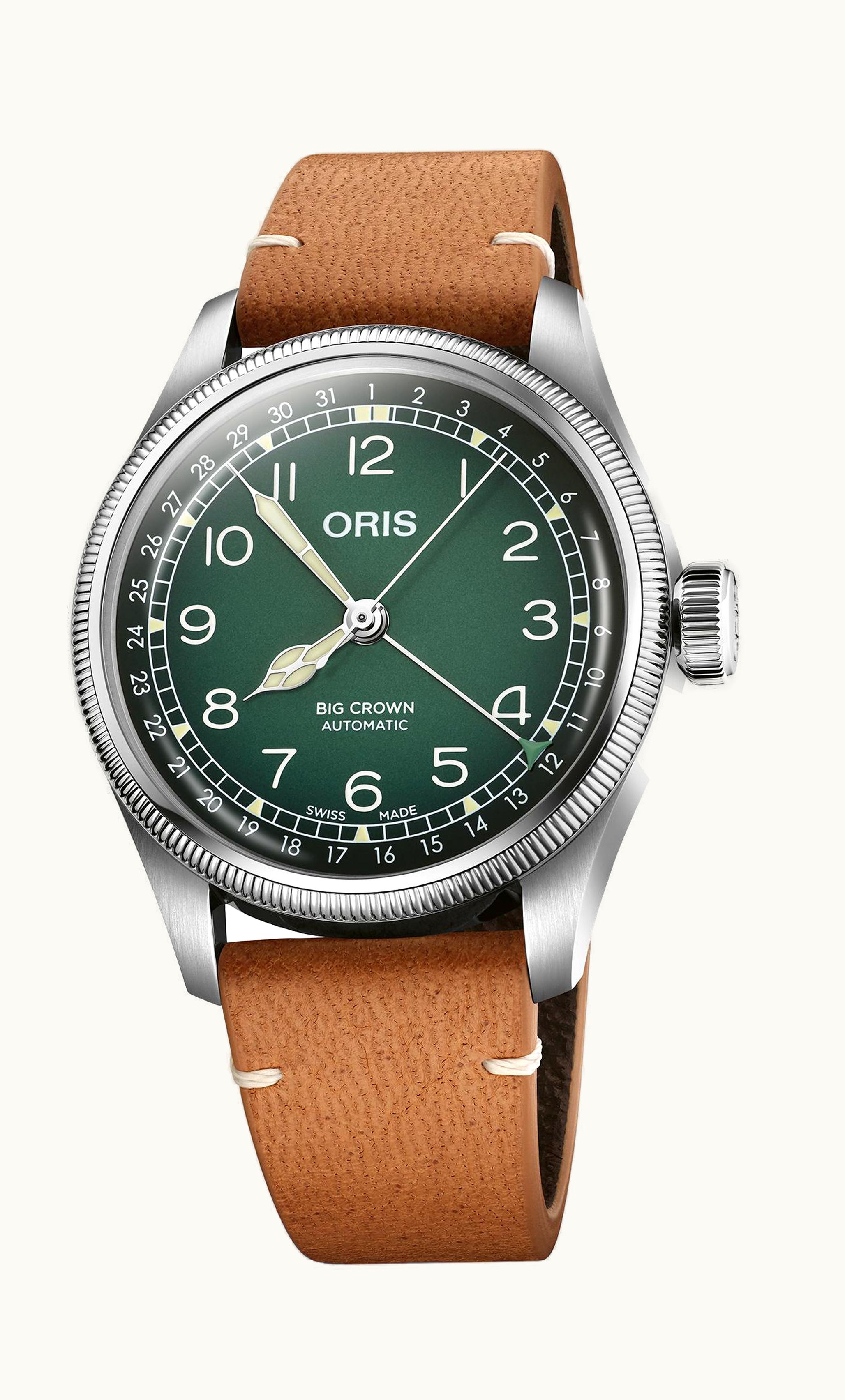 Oris Big Crown Pointer Date Cervo Volante / Green