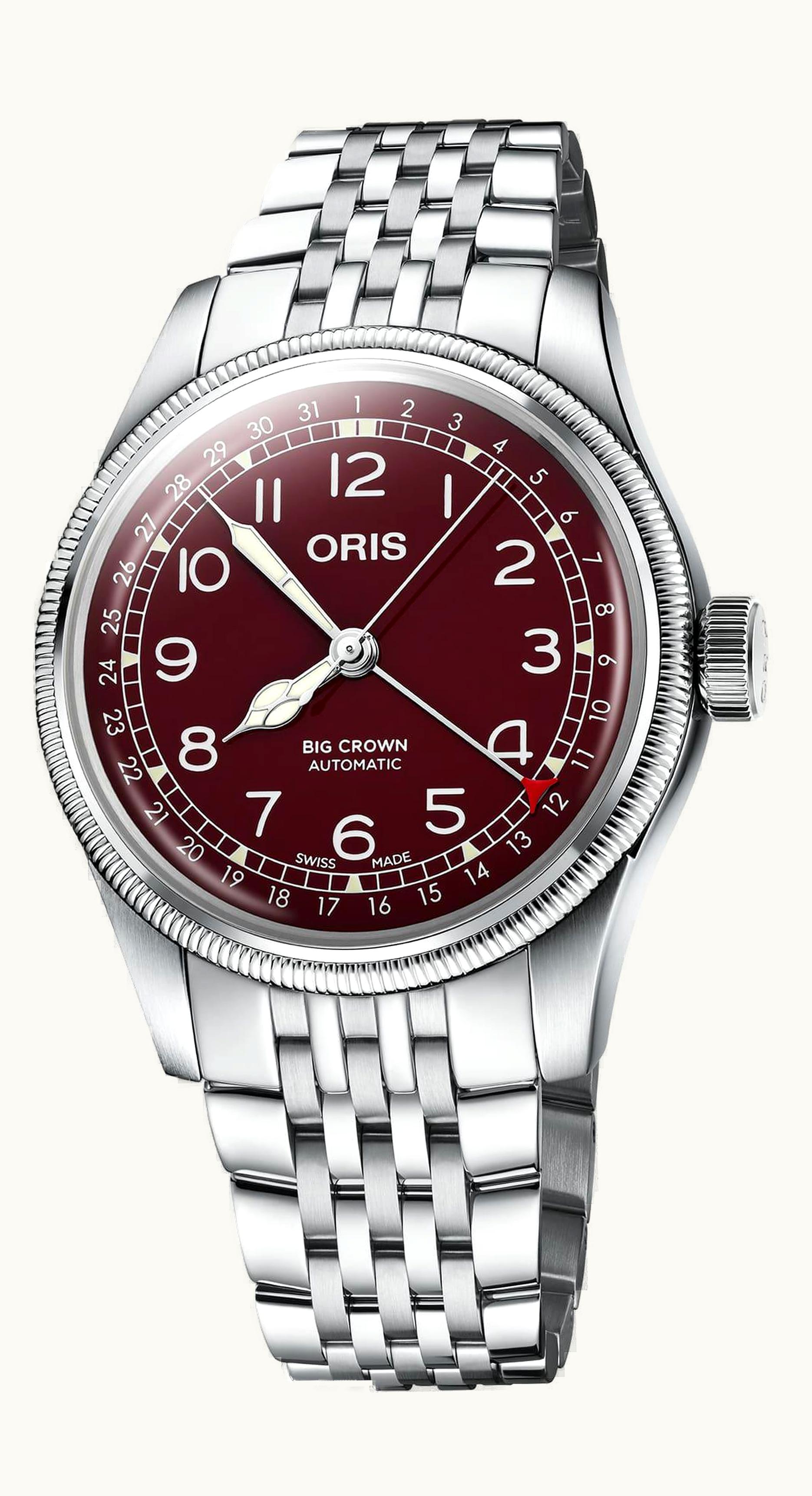 Oris Big Crown Pointer Date 40 Stainless Steel / Red / Bracelet