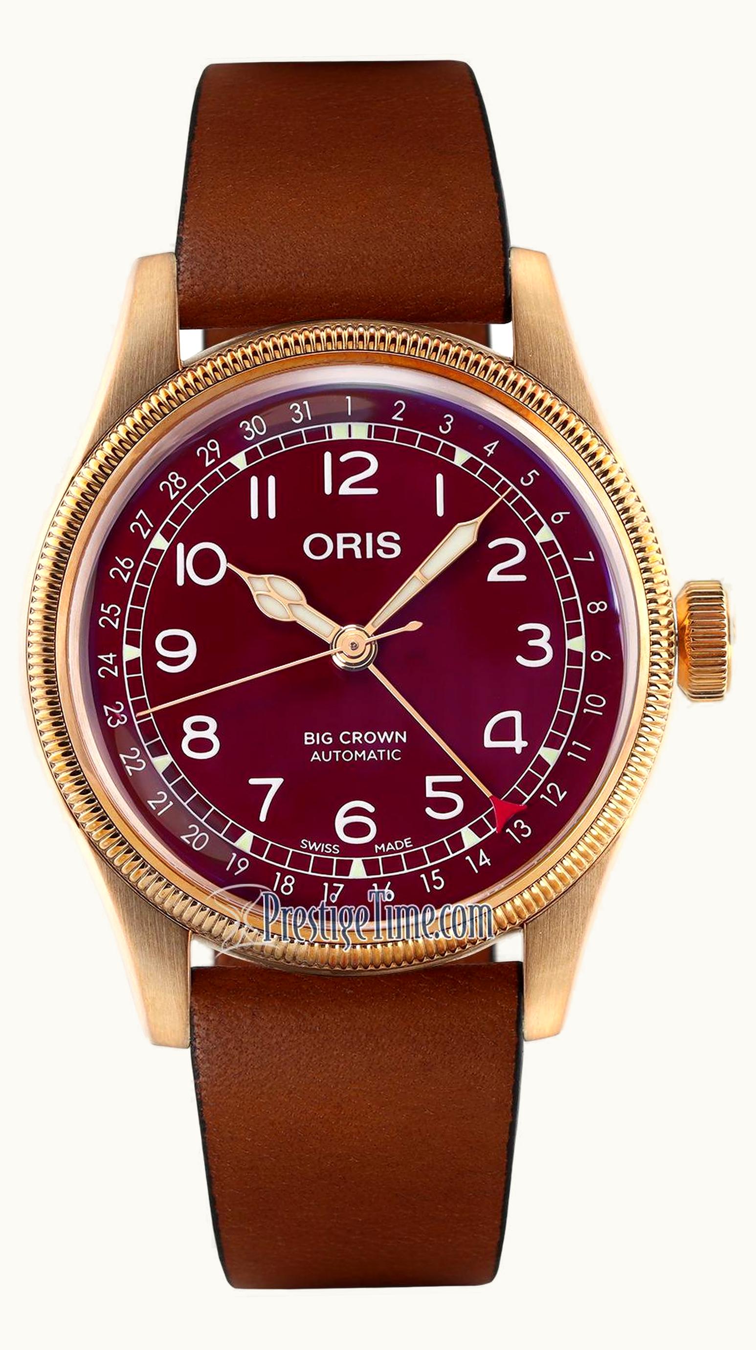 Oris Big Crown Original Pointer Date 40 Bronze / Red