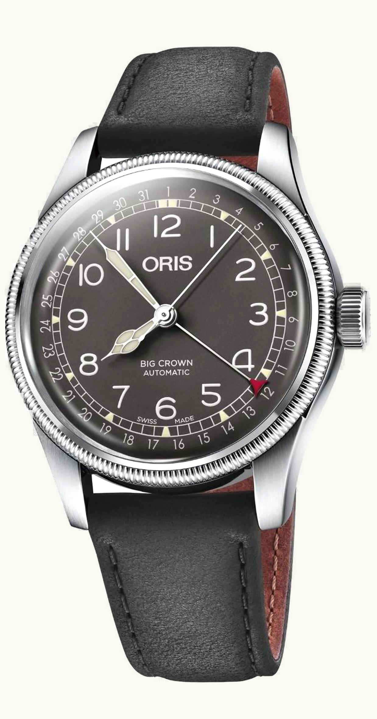 Oris Big Crown Pointer Date 40 Stainless Steel / Black / Strap