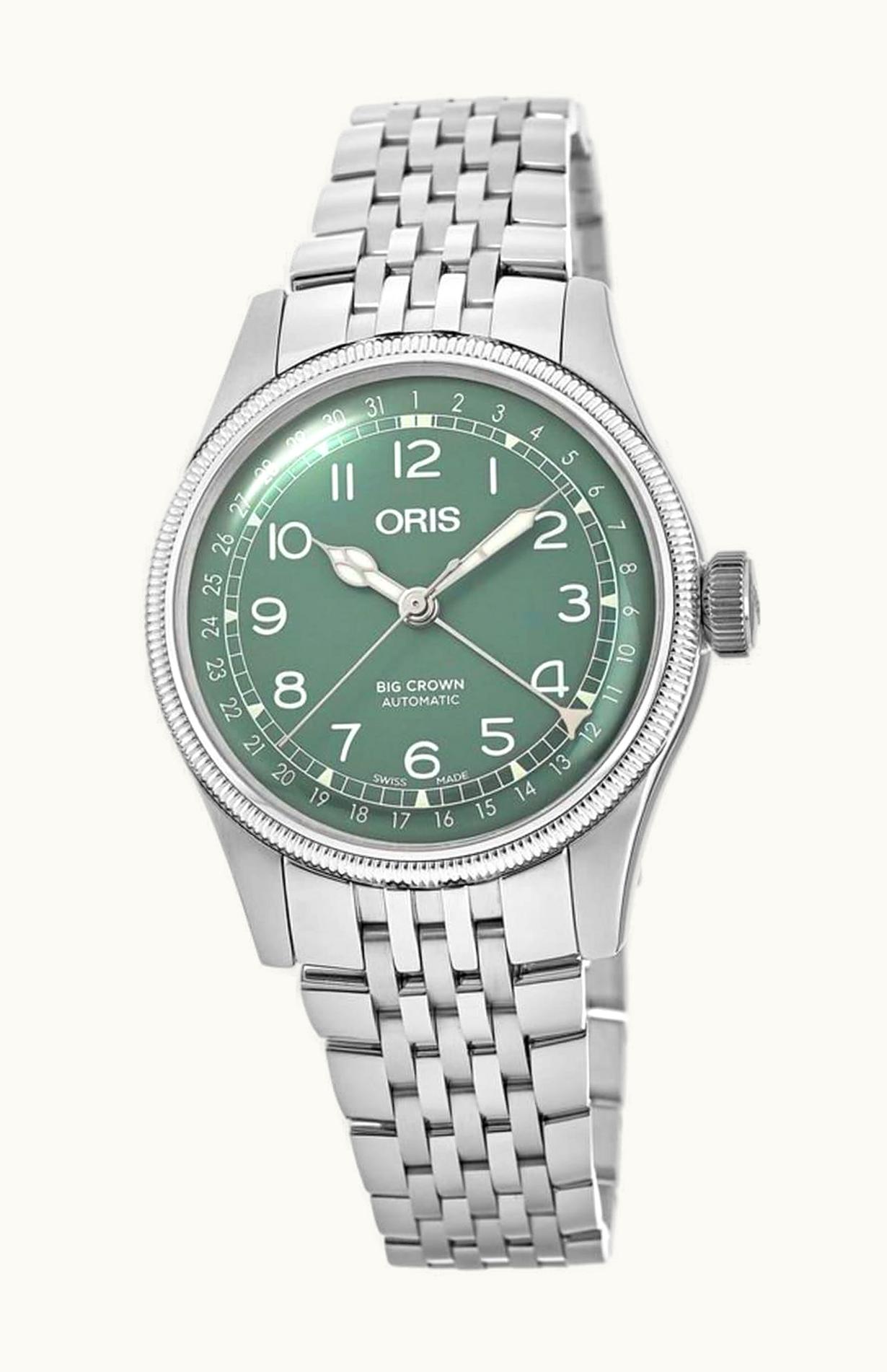 Oris Big Crown Pointer Date 36 Stainless Steel / Green / Bracelet