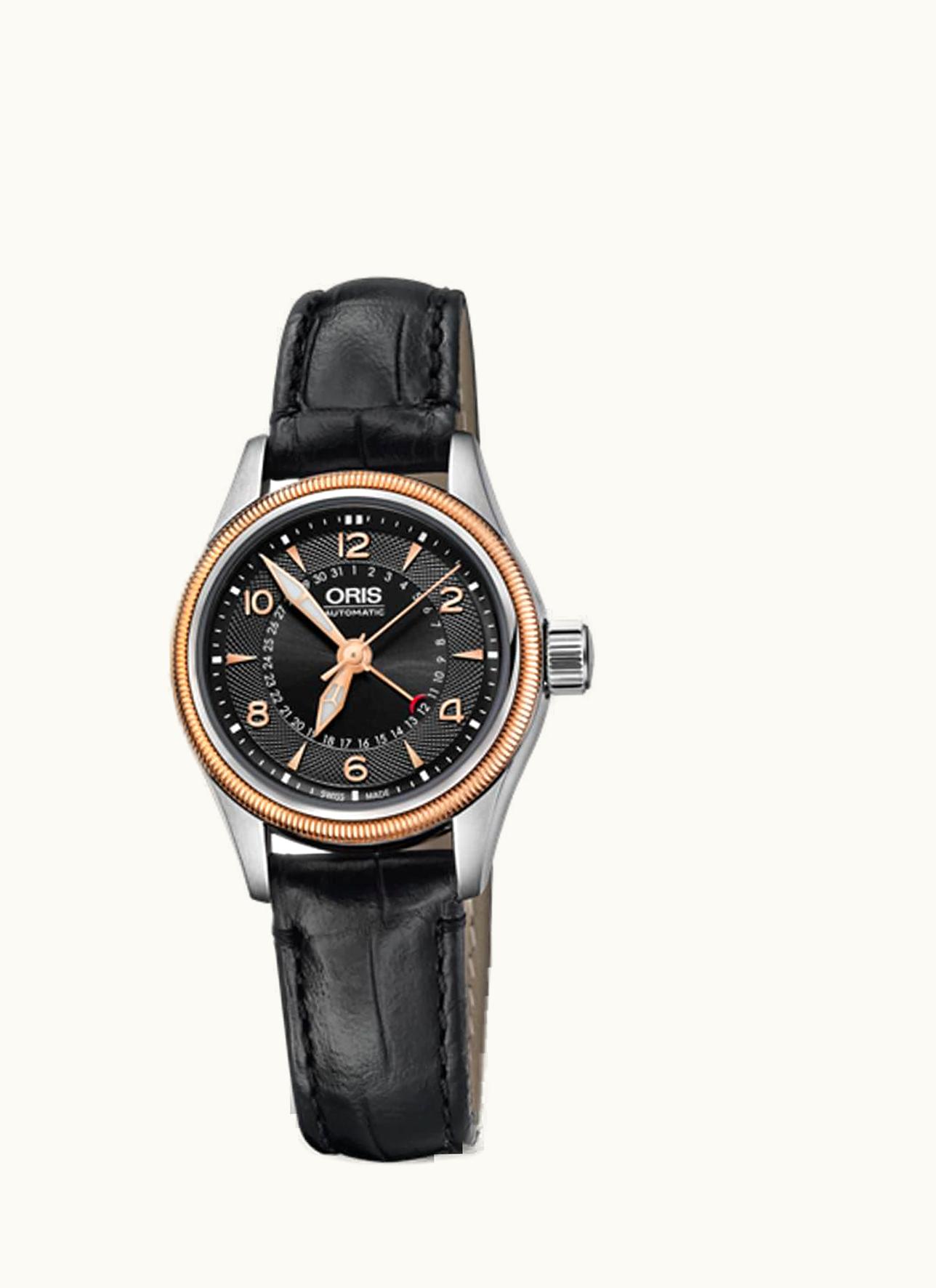 Oris Big Crown Pointer Date 29 Stainless Steel - Rose Gold / Black