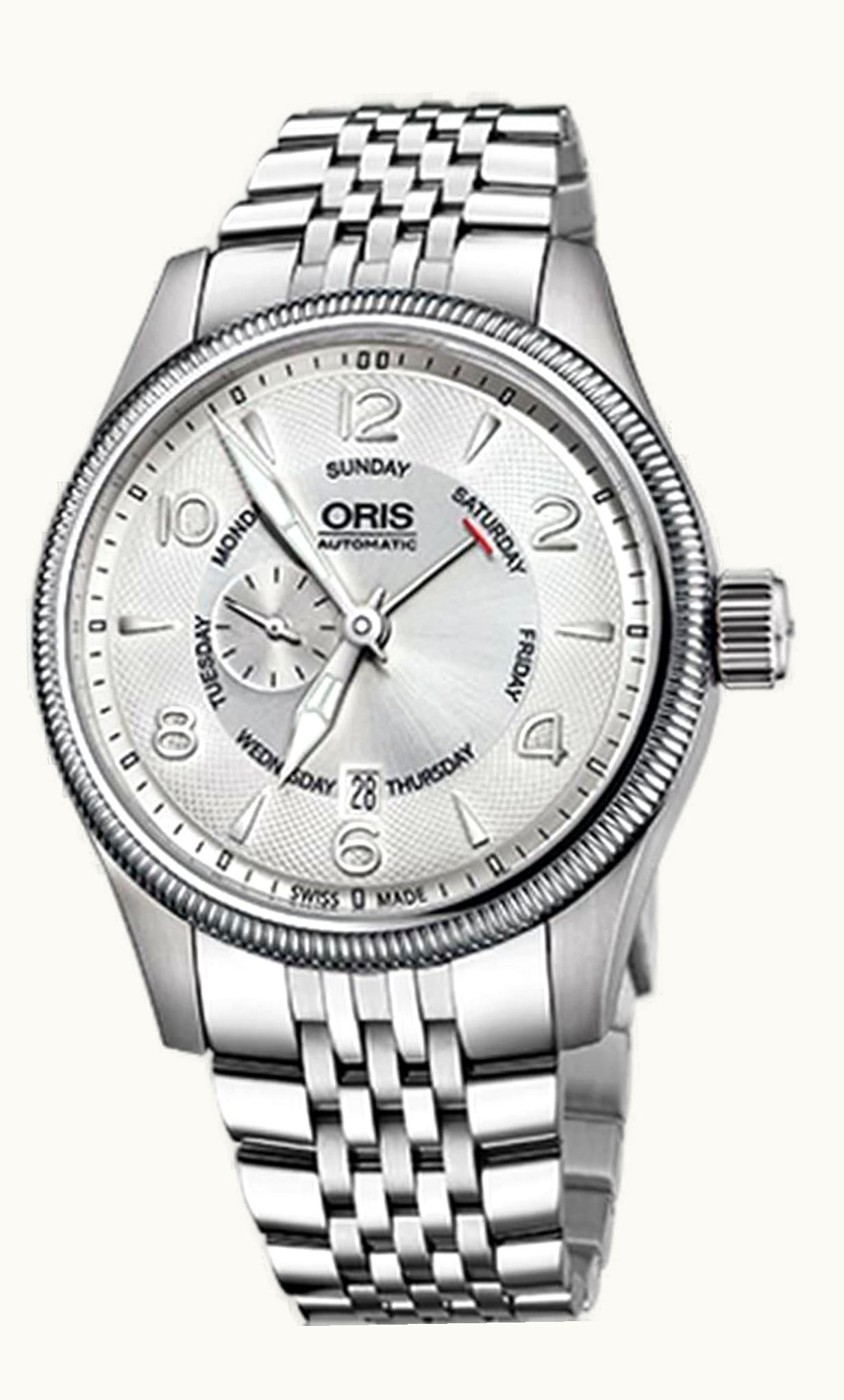 Oris Big Crown Small Second Pointer Day Stainless Steel / Silver / Bracelet