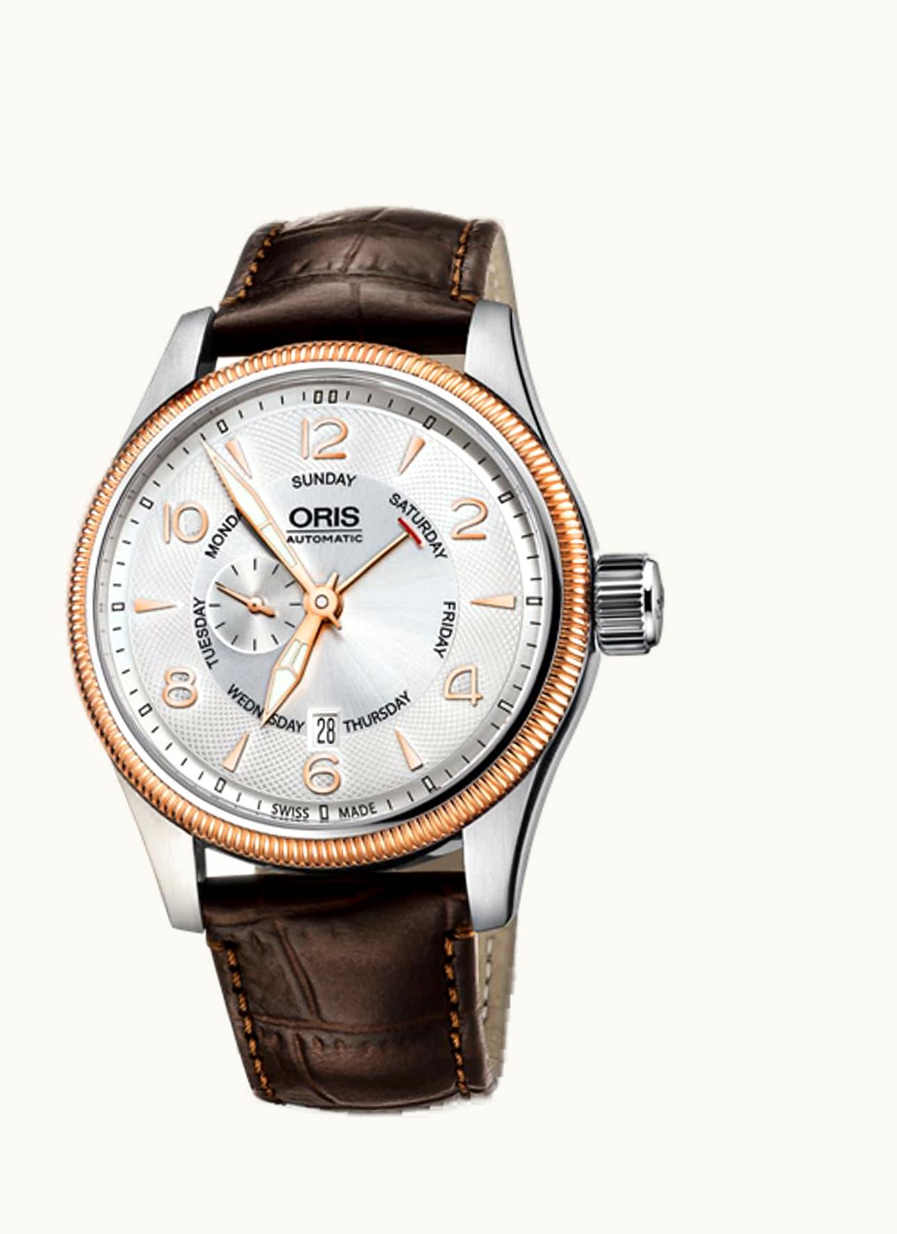 Oris Big Crown Small Second Pointer Day Stainless Steel - Rose Gold / Silver