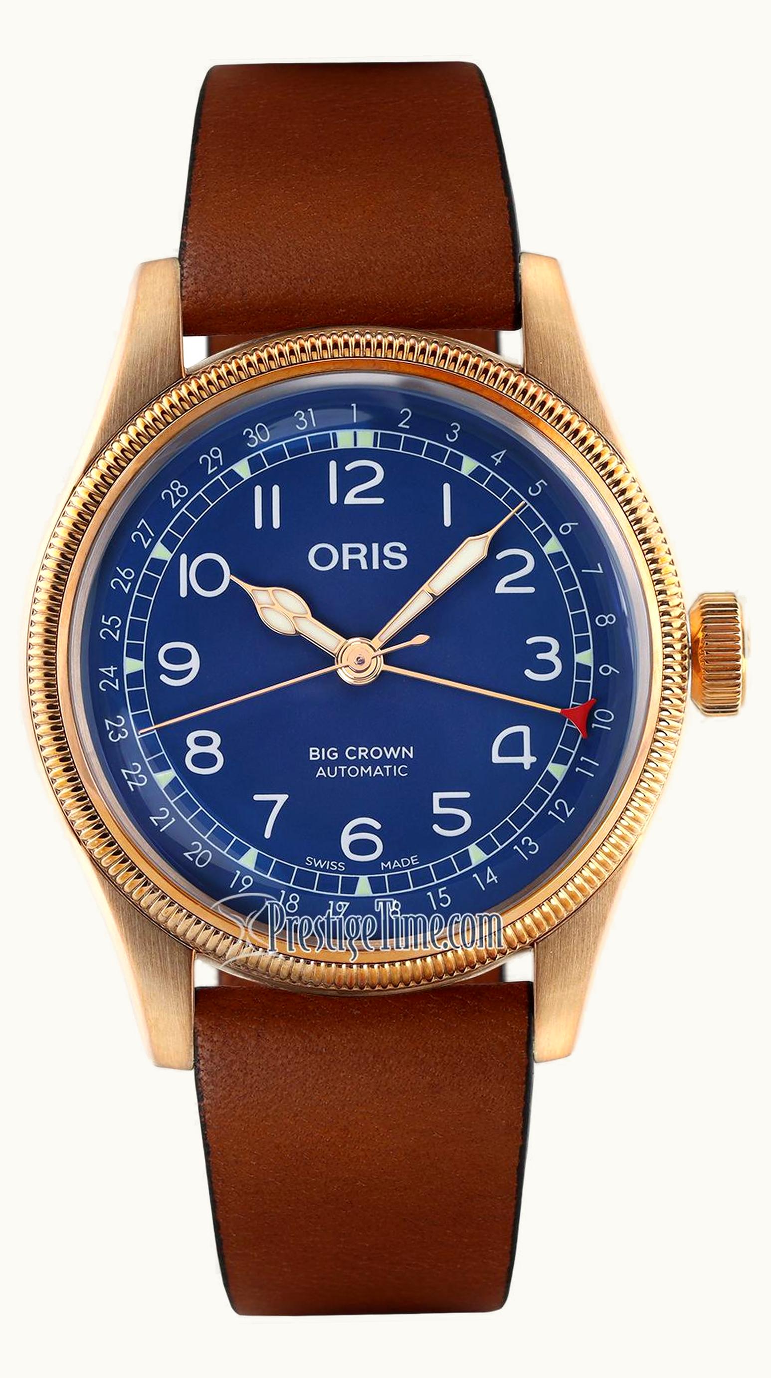 Oris Big Crown Original Pointer Date 40 Bronze / Blue