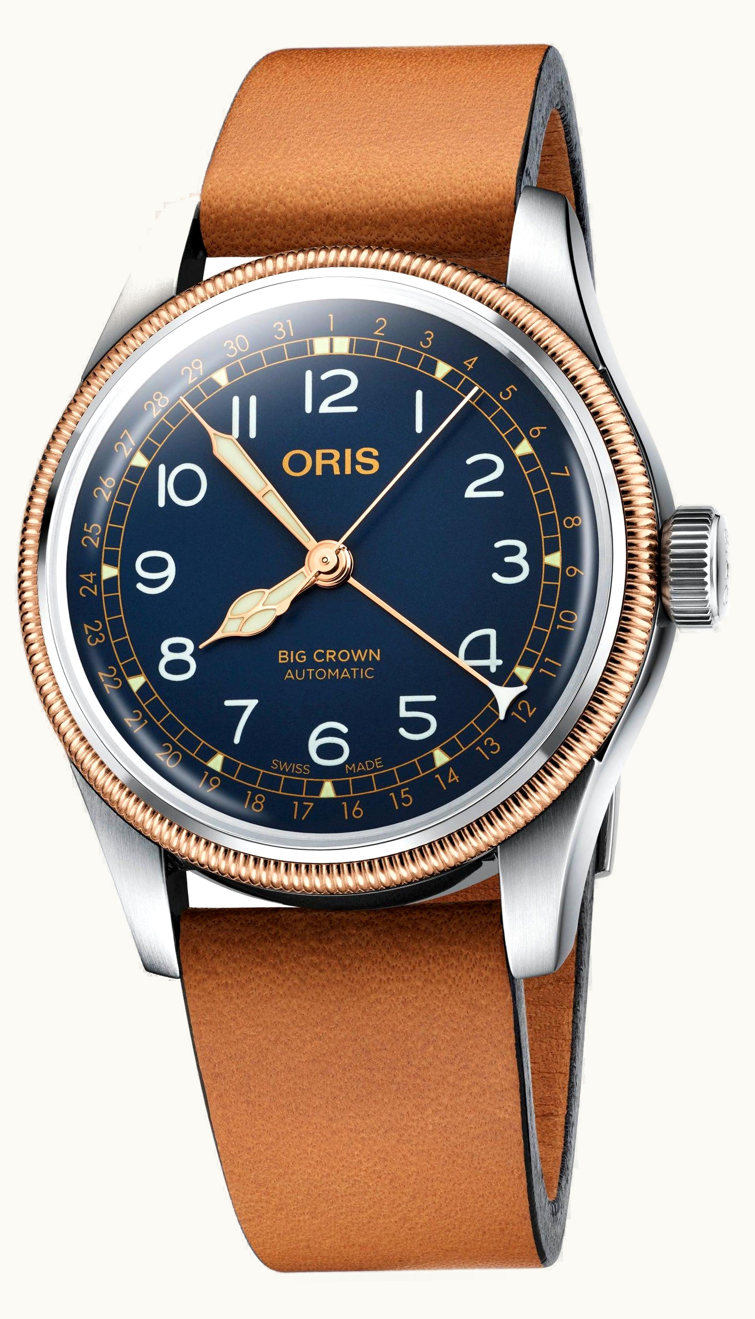 Oris Big Crown Pointer Date 40 Stainless Steel - Bronze / Blue