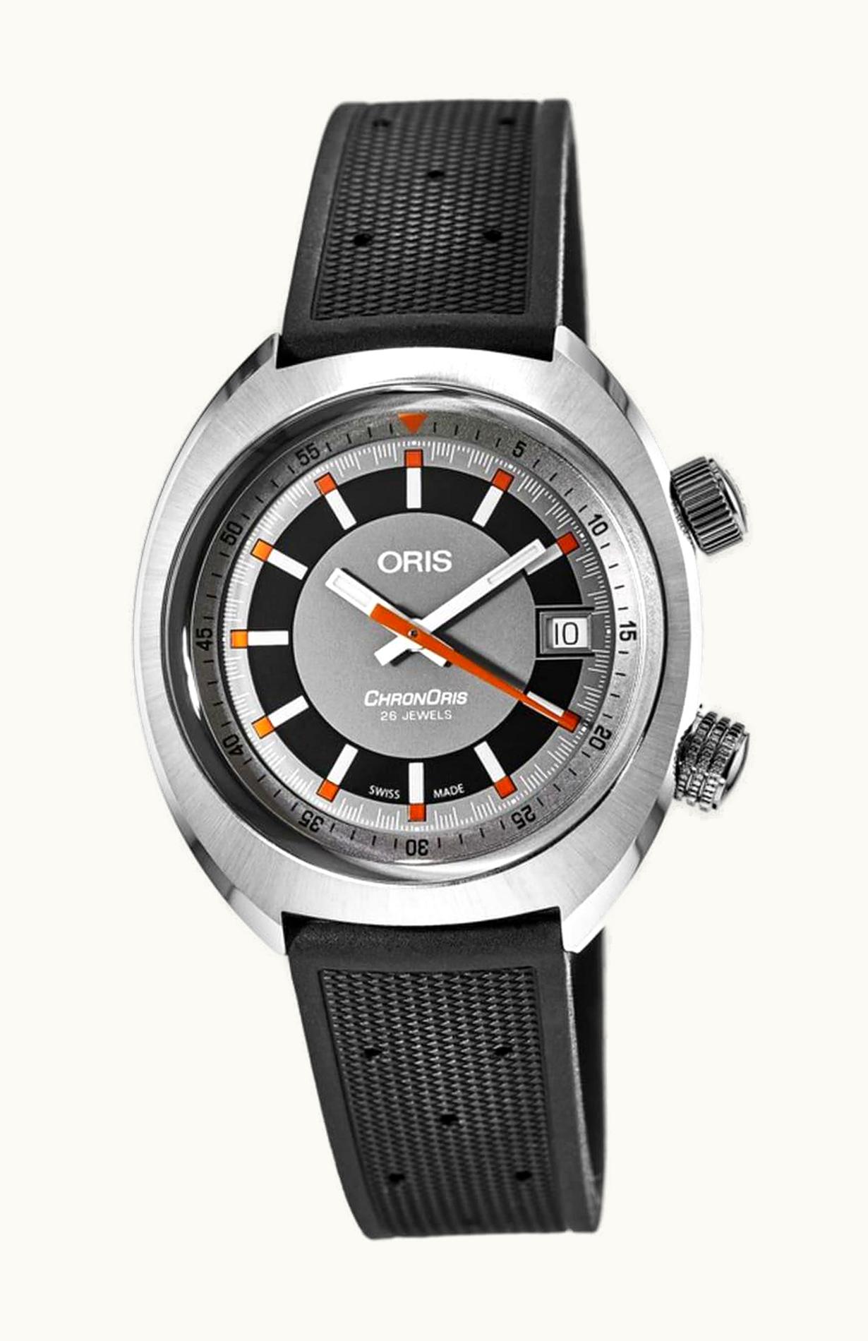 Oris Chronoris Date / Grey / Rubber