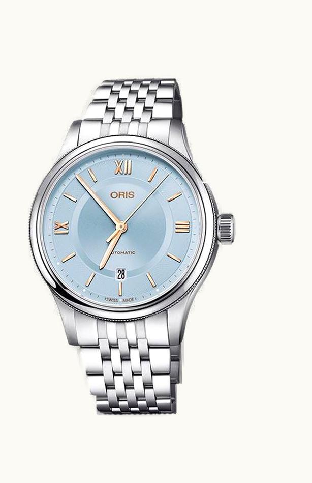 Oris Classic Date 42 Stainless Steel / Ice Blue / Bracelet