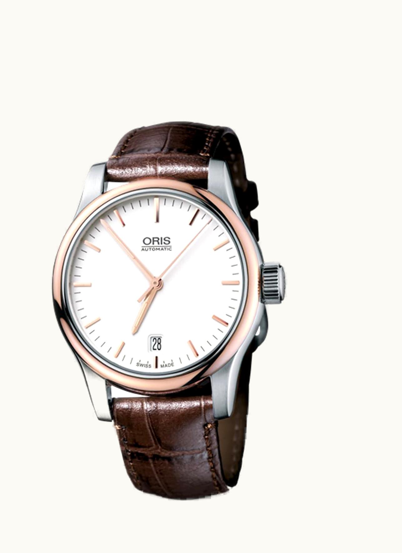Oris Classic Date 37 Stainless Steel - Rose Gold / Silver