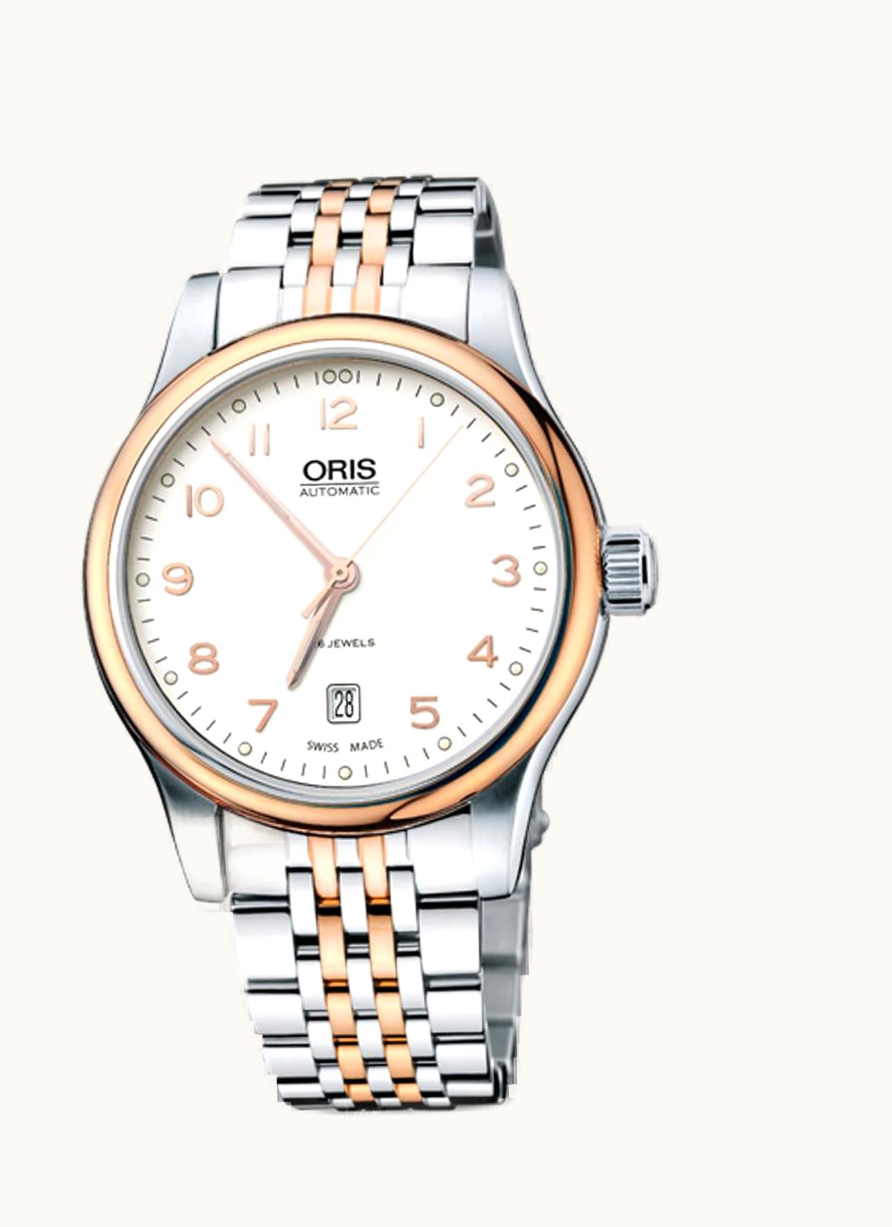 Oris Classic Date 42 Stainless Steel - Rose Gold / Silver