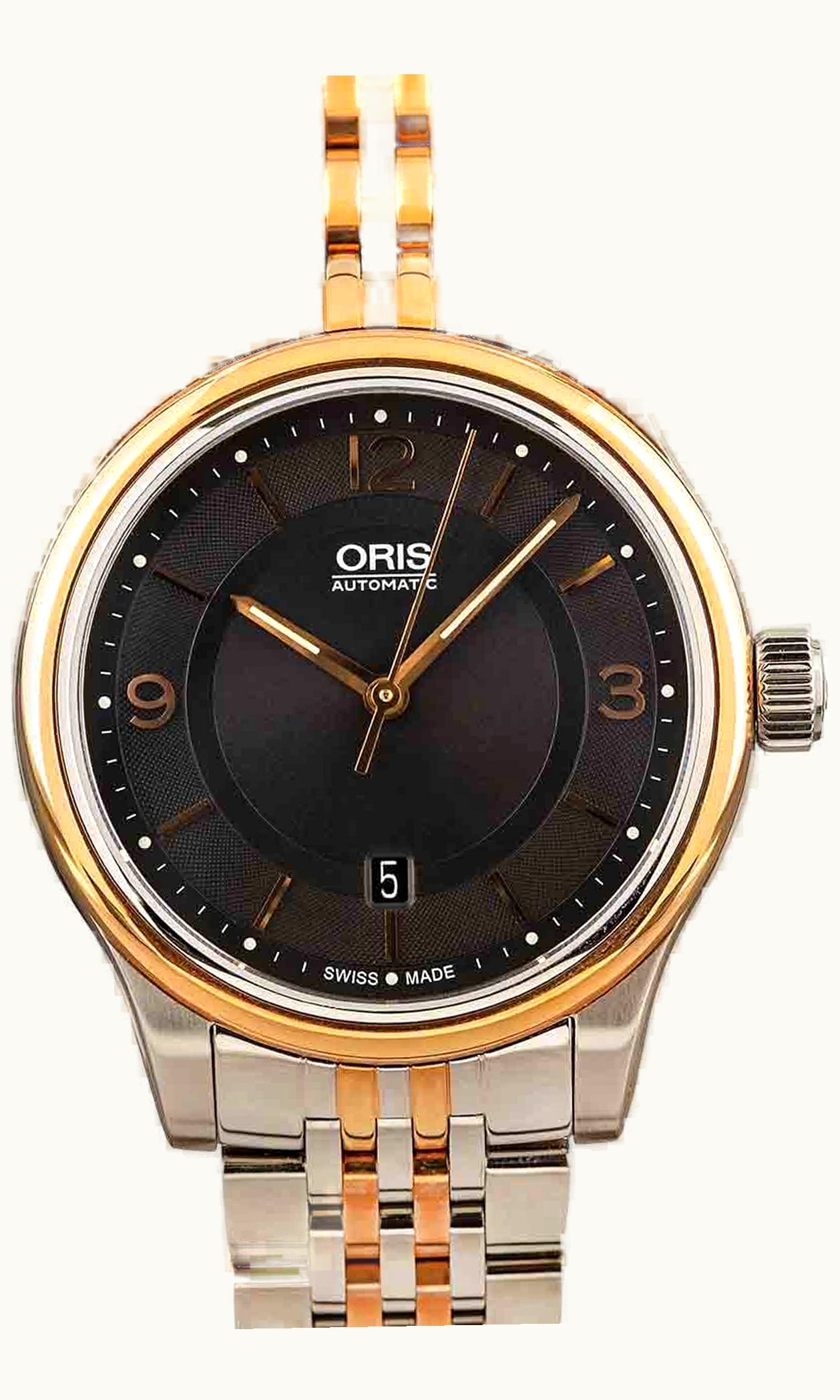 Oris Classic Date 37 Stainless Steel - Rose Gold / Black / Bracelet