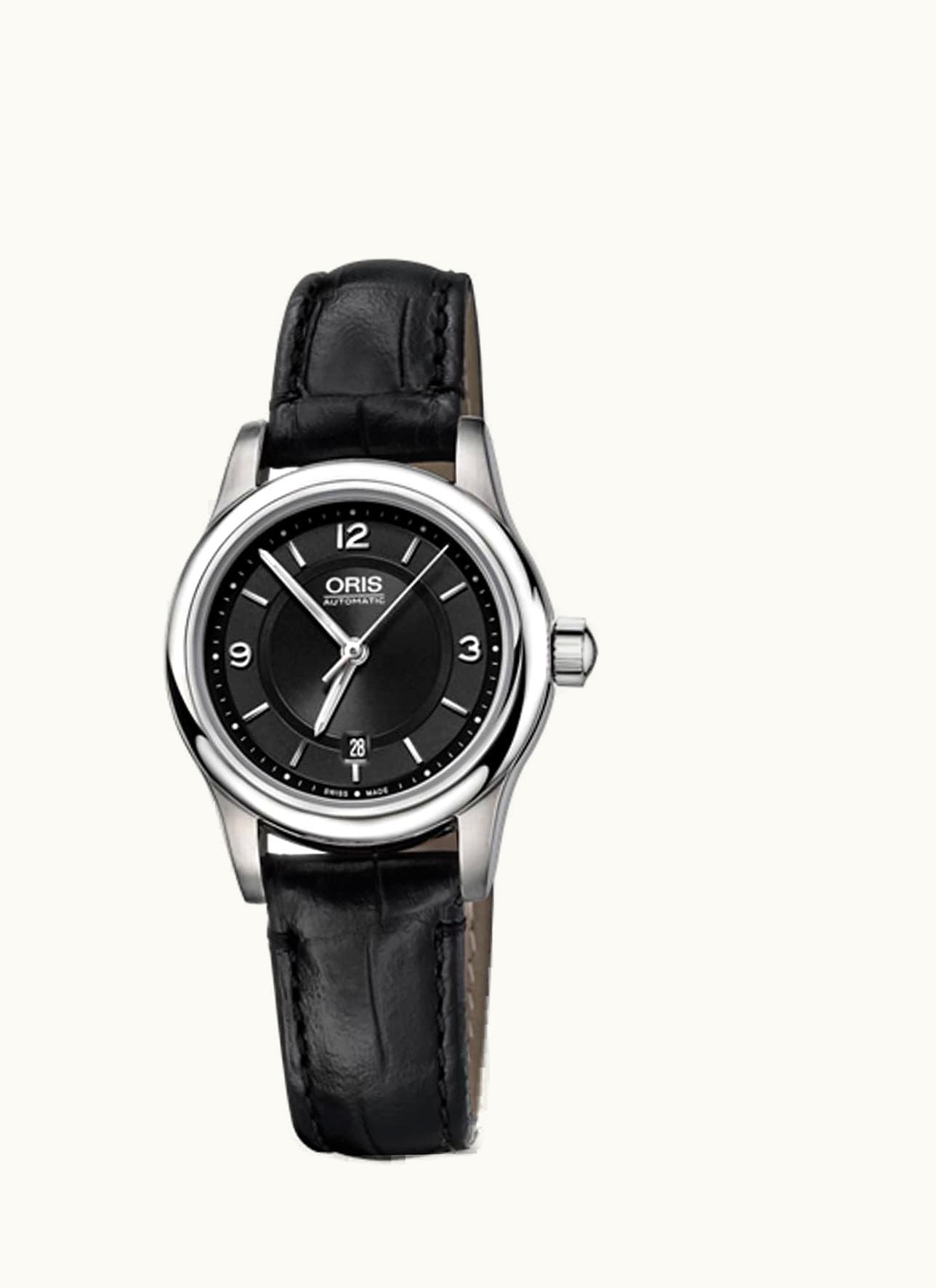 Oris Classic Date Lady 28.5 Stainless Steel - Black