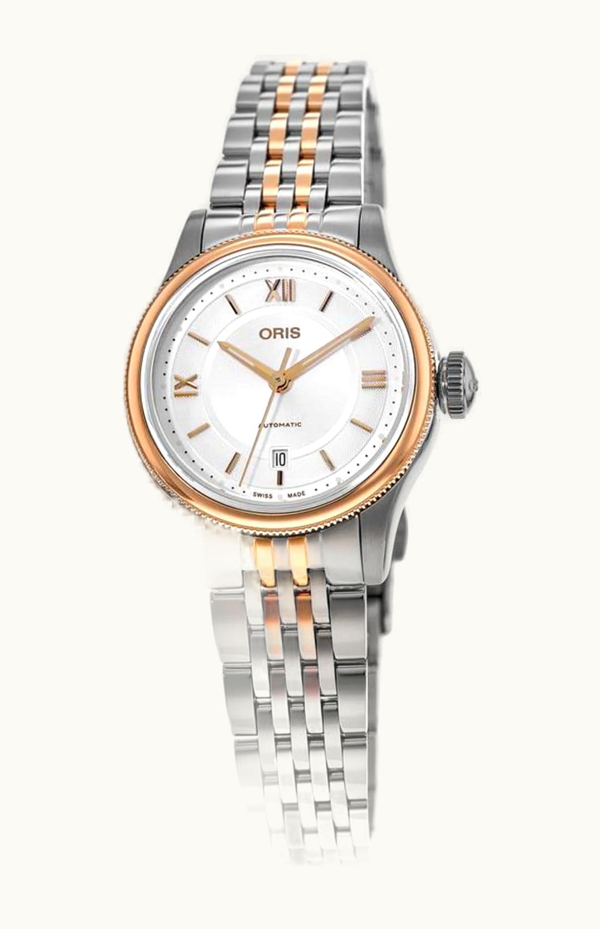 Oris Classic Date Lady 28.5 Rose Gold / Silver