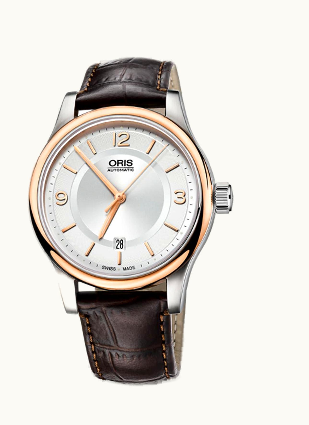 Oris Classic Date 42 Stainless Steel - Rose Gold / Silver