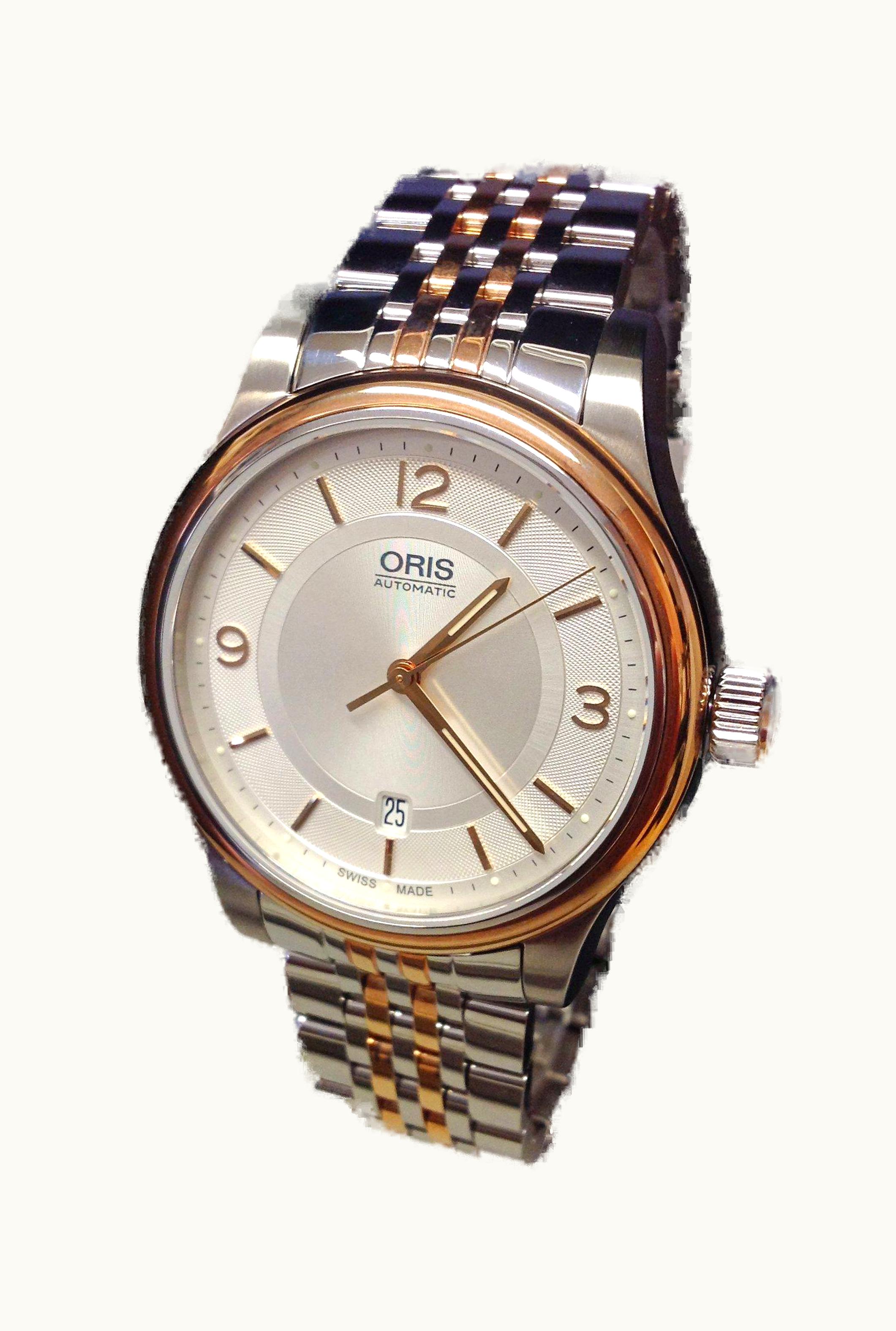 Oris Classic Date 42 Stainless Steel - Rose Gold / Silver / Bracelet